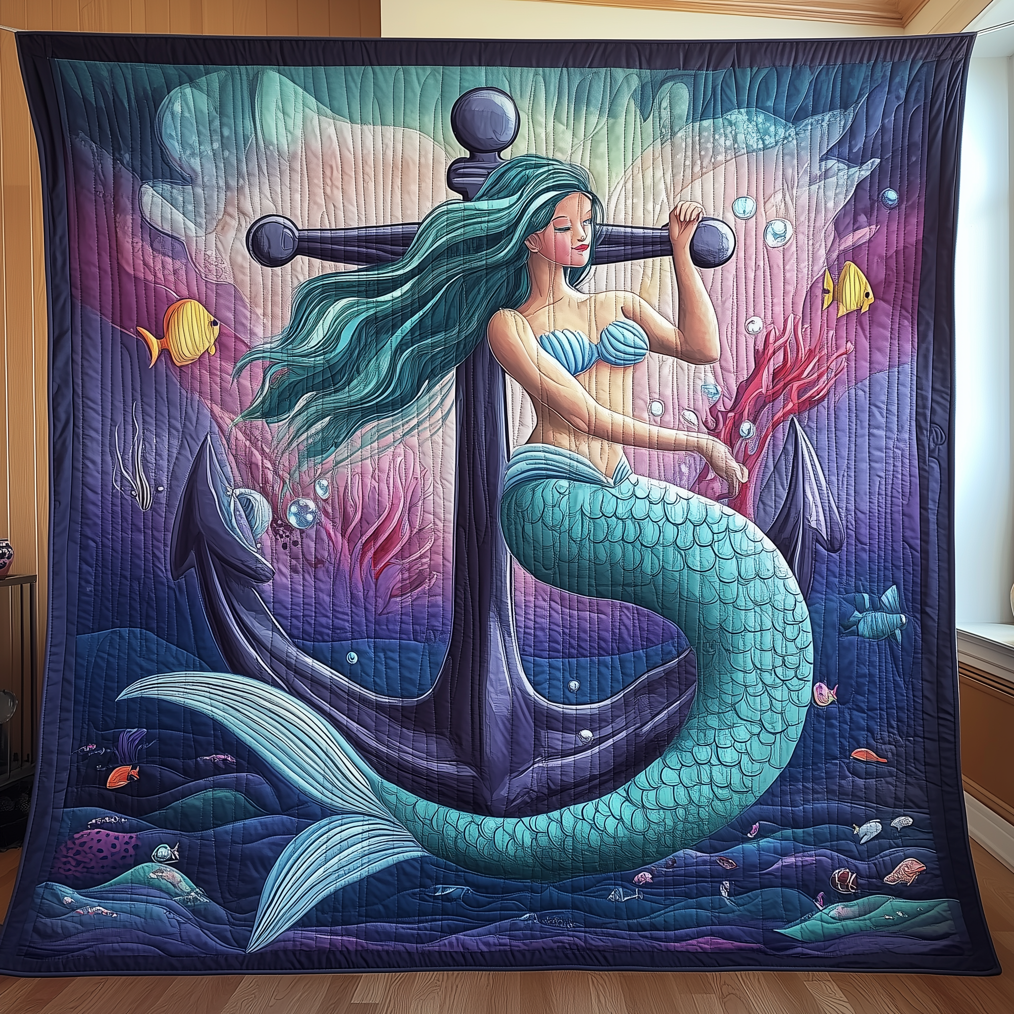 Mermaid Deep Sea Dream Quilted Blanket Unique Throw Blanket Item Merch Mermaid Birthday Gift Ideas Mermaid Deep Sea Dream Quilted Blanket Unique Throw Blanket Item Merch Mermaid Birthday Gift Ideas