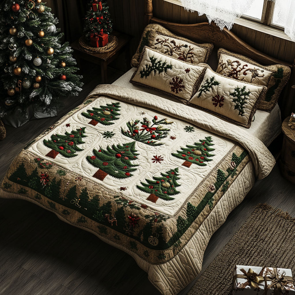 Merry Christmas Journey Quilted Bedding Set Best Secret Santa Gifts Merry Christmas Journey Quilted Bedding Set Best Secret Santa Gifts