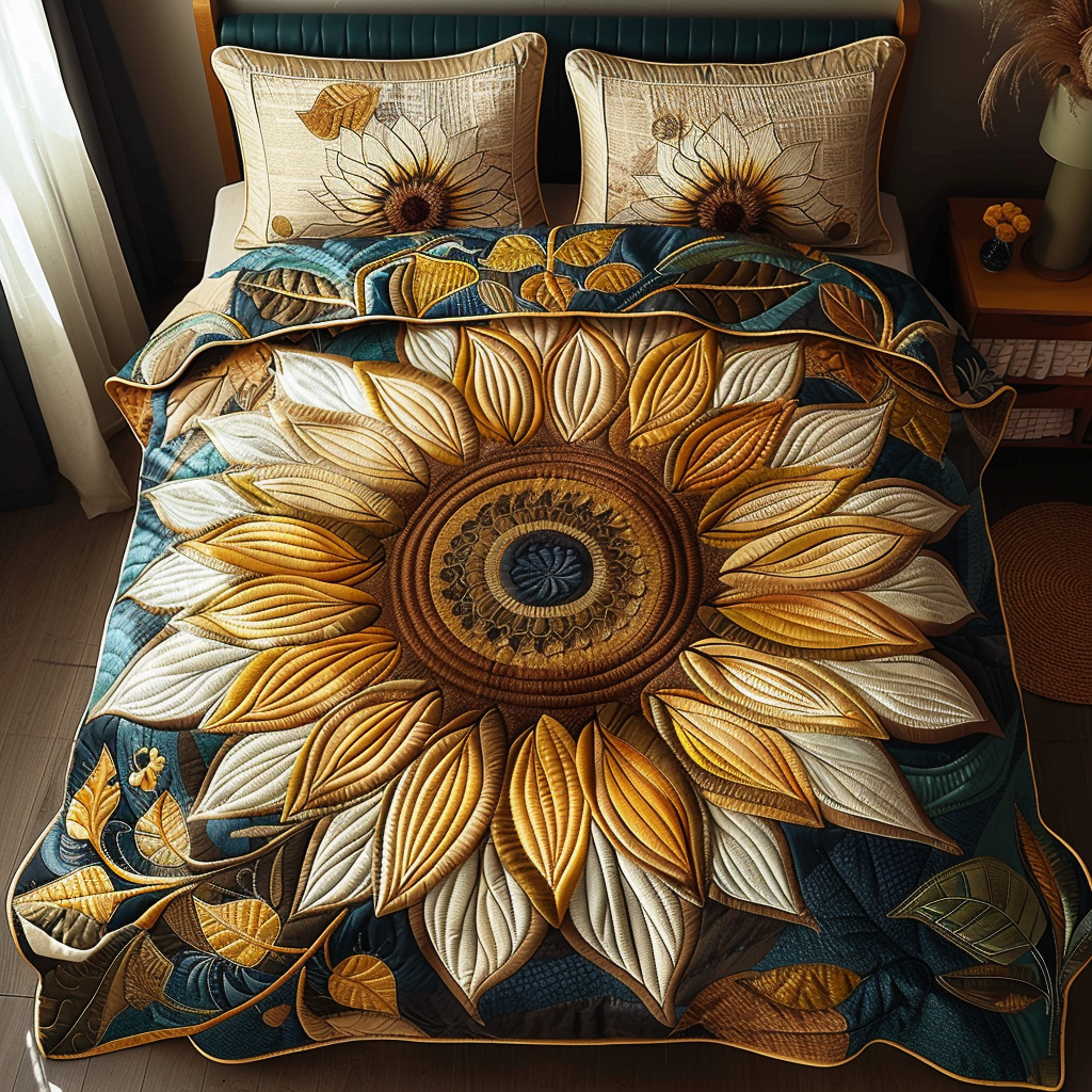 Midnight Garden Quilted Bedding Set Sunflower Presents Midnight Garden Quilted Bedding Set Sunflower Presents