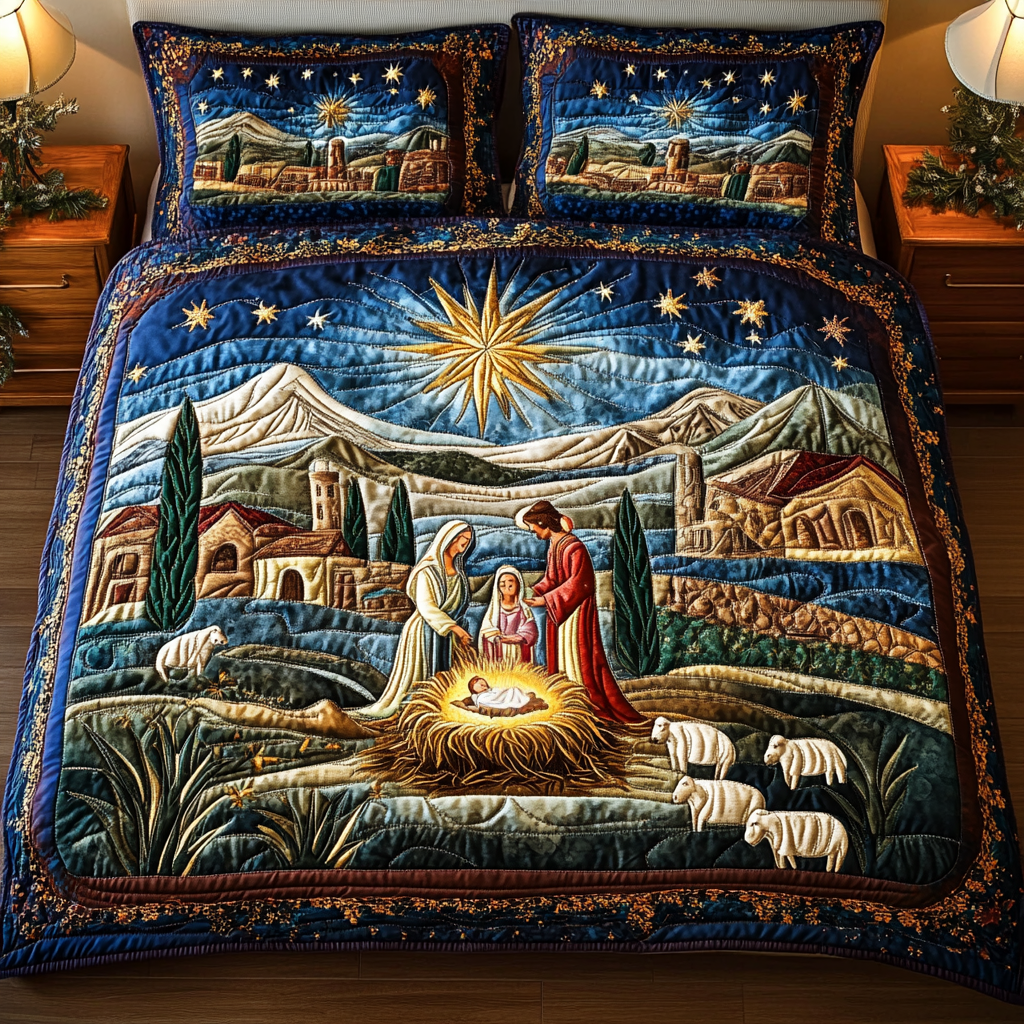 Midnight Miracle Quilted Bedding Set Secret Santa Gift Ideas Midnight Miracle Quilted Bedding Set Secret Santa Gift Ideas