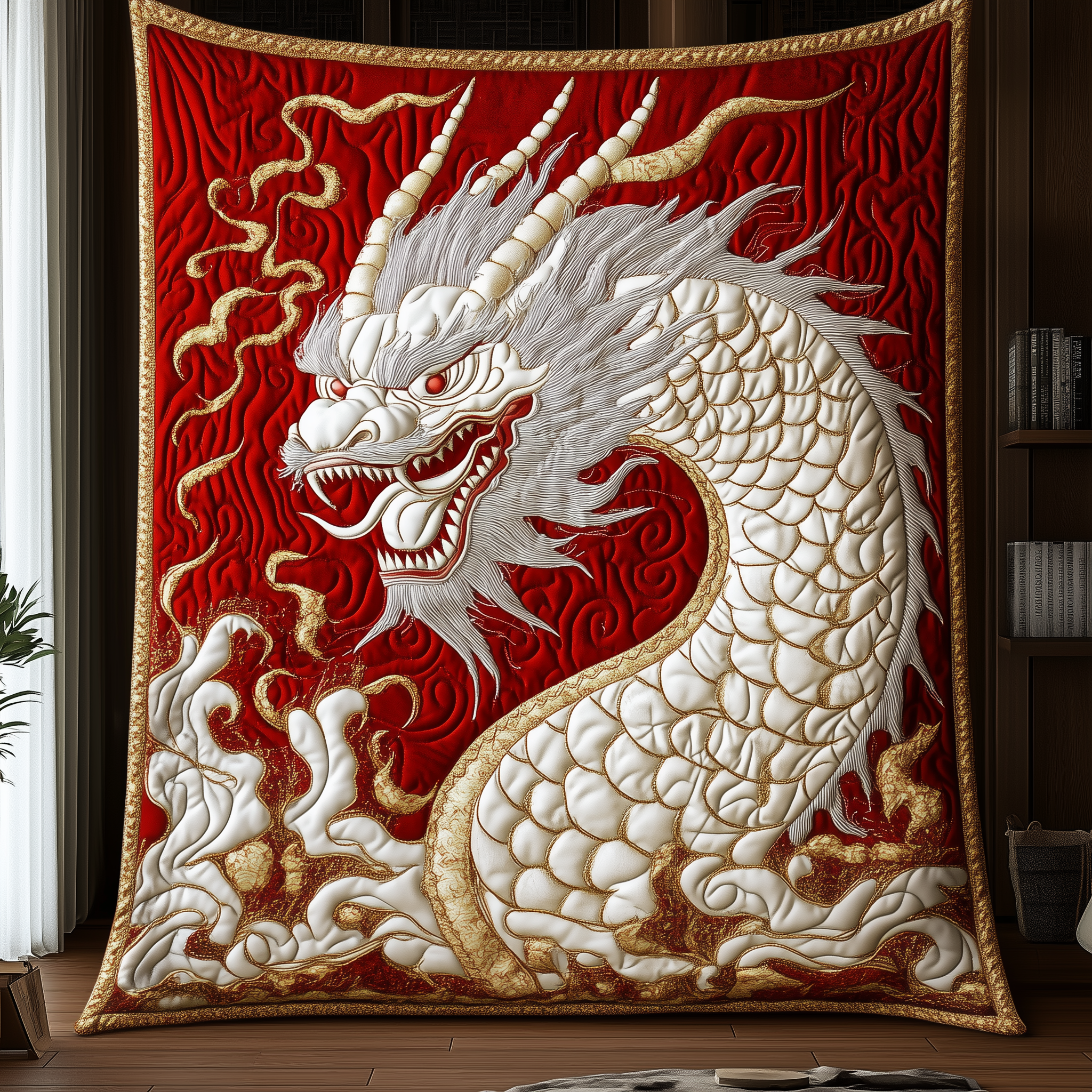 Mighty Dragon Quilted Blanket Nice Throw Blankets Great Dragon Gifts For Him Mighty Dragon Quilted Blanket Nice Throw Blankets Great Dragon Gifts For Him