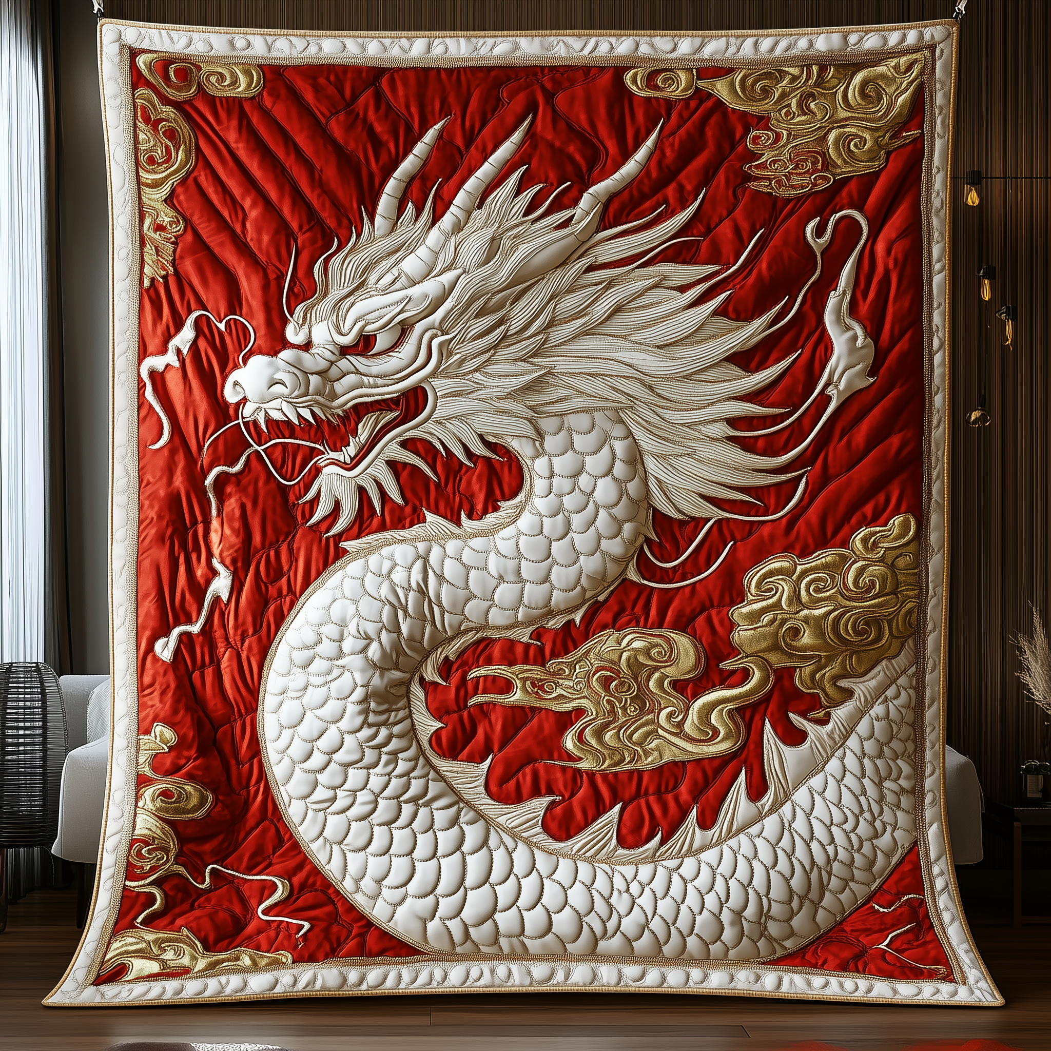 Mighty Dragon Quilted Blanket Throw Blankets For Couch Gift For Dragon Lover Mighty Dragon Quilted Blanket Throw Blankets For Couch Gift For Dragon Lover