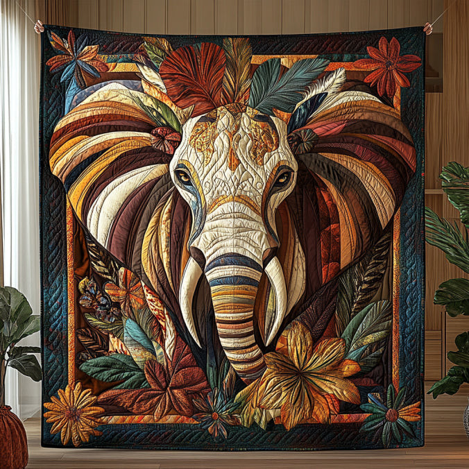 Mighty Elephant Quilted Blanket Feel Unique with a Blanket Made Just for You Mighty Elephant Quilted Blanket Feel Unique with a Blanket Made Just for You