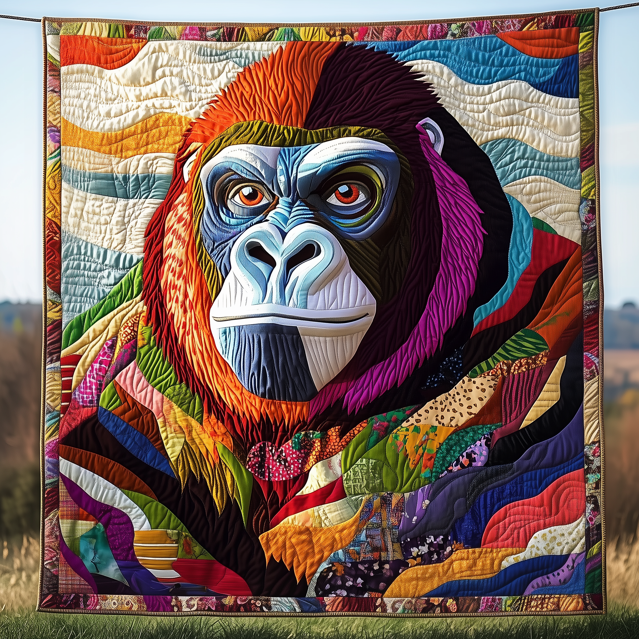 Mighty Gorilla Quilted Blanket Best Throw Blanket Gorilla Gifts For Adults Mighty Gorilla Quilted Blanket Best Throw Blanket Gorilla Gifts For Adults