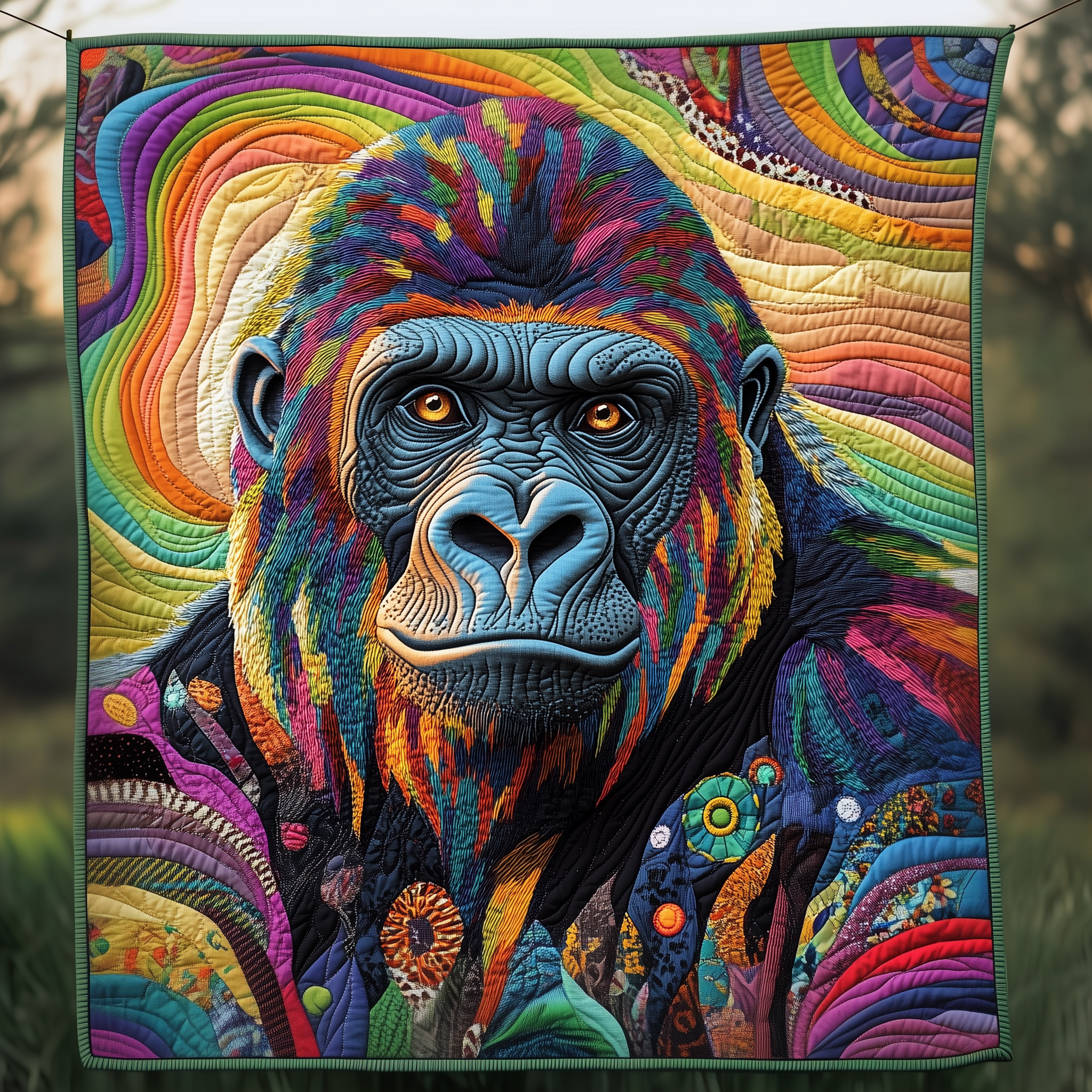 Mighty Gorilla Quilted Blanket Best Throw Blanket Gorilla Gifts For Men Mighty Gorilla Quilted Blanket Best Throw Blanket Gorilla Gifts For Men