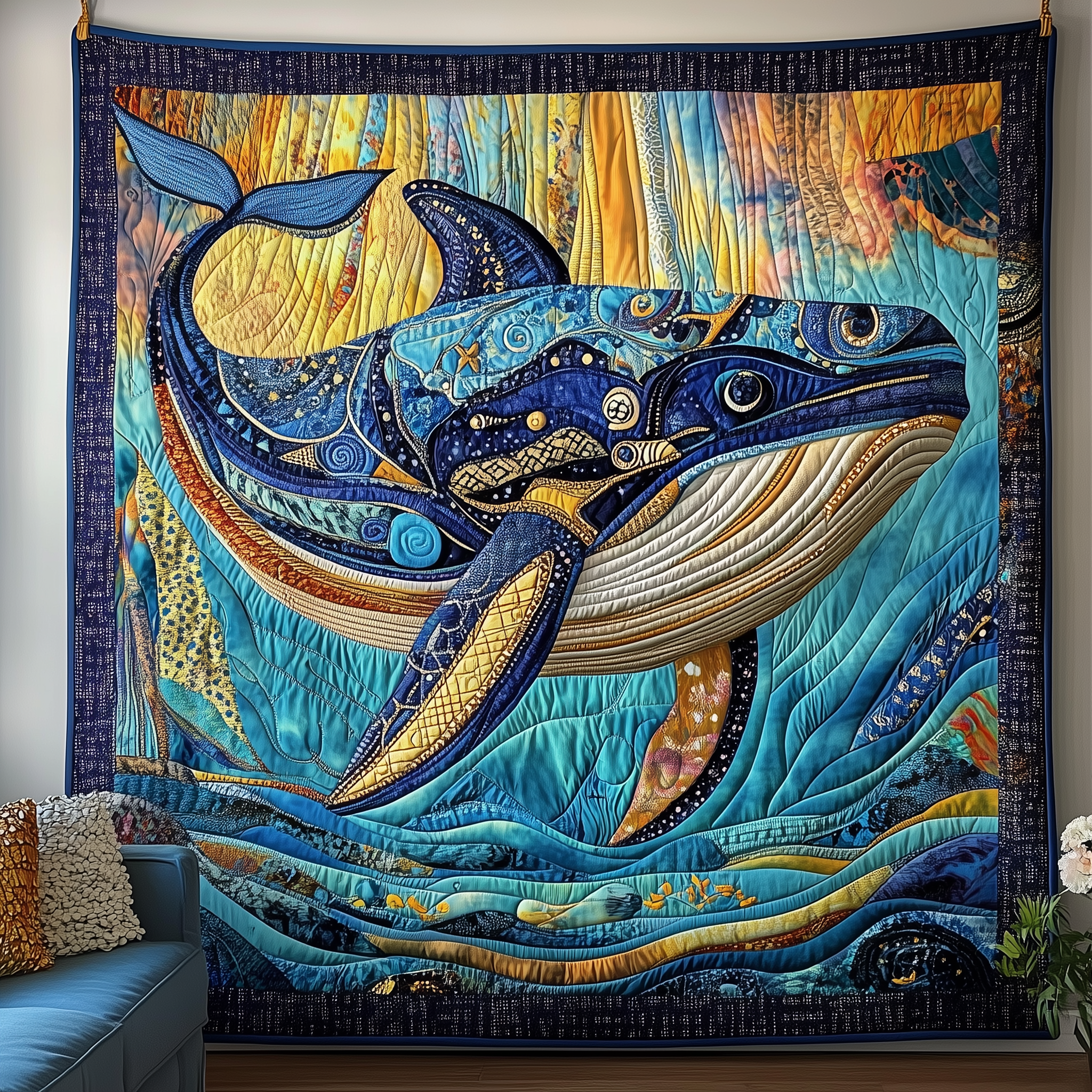 Mistique Whale Quilted Blanket Throw Blankets For Couch Whale Themed Presents Mistique Whale Quilted Blanket Throw Blankets For Couch Whale Themed Presents