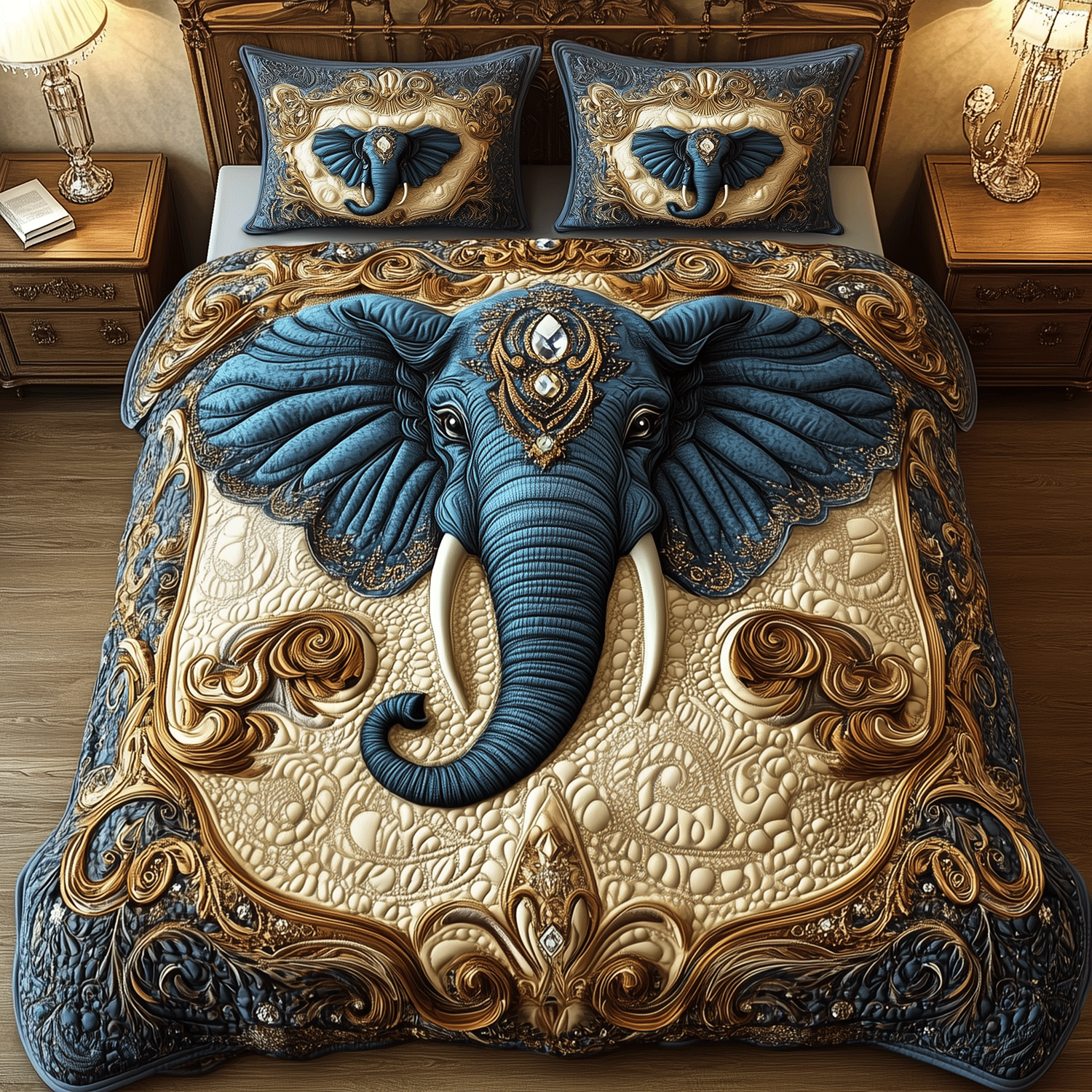 Monarch Elephant Haven Quilted Bedding Set Elephant Anniversary Gifts Monarch Elephant Haven Quilted Bedding Set Elephant Anniversary Gifts