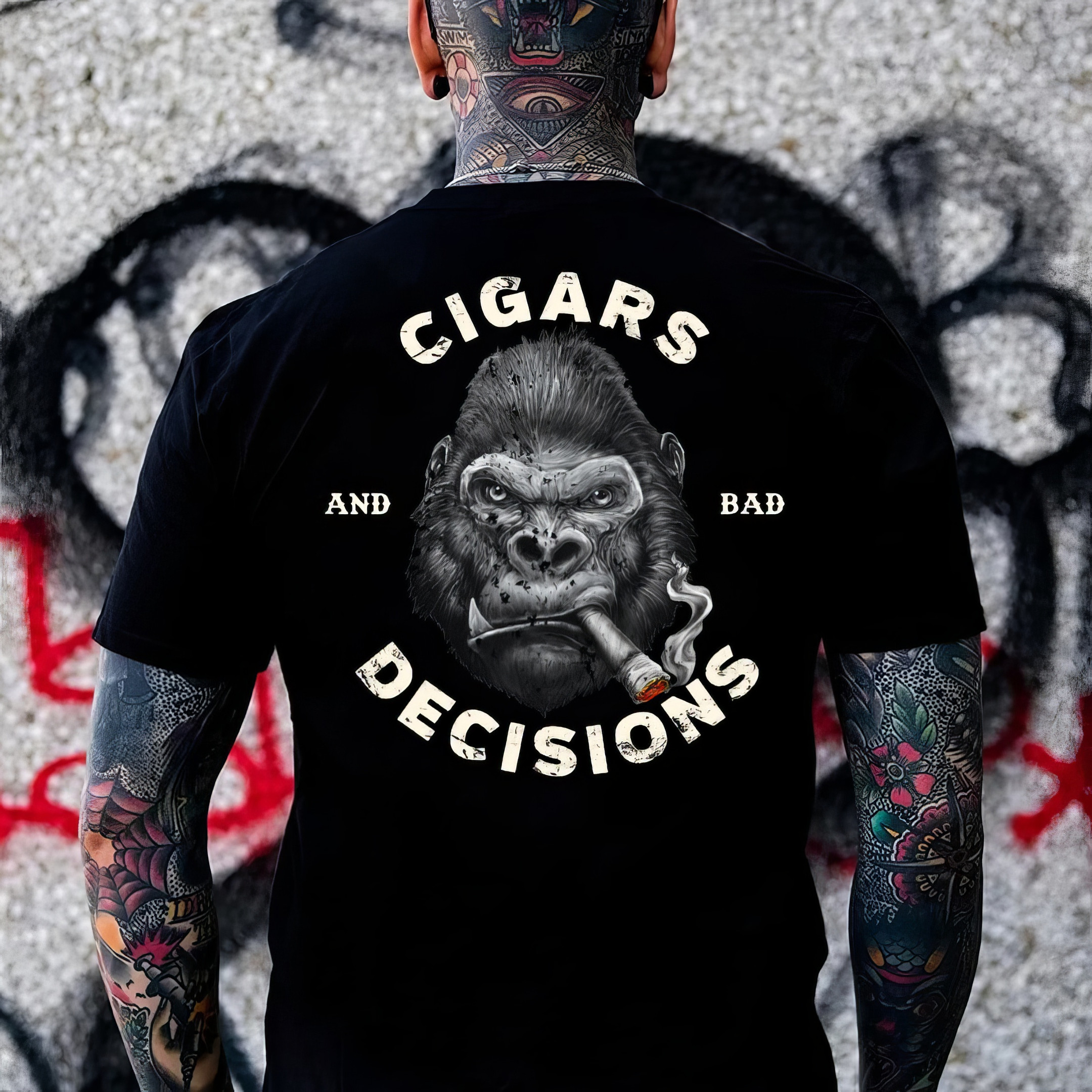 Monkey Cigars And Bad Decisions T-Shirt First Fathers Day Gift Ideas Monkey Cigars And Bad Decisions T-Shirt First Fathers Day Gift Ideas