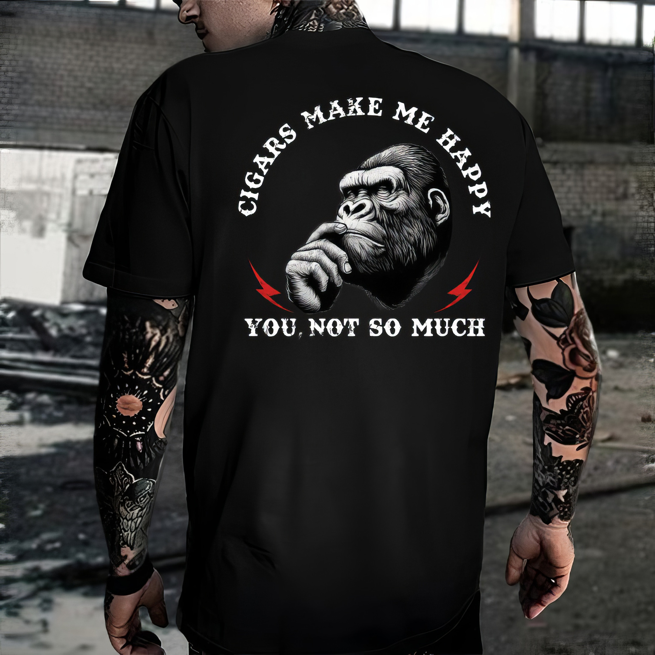 Monkey Cigars Make Me Happy You Not So Much T-Shirt First Fathers Day Gift Ideas Monkey Cigars Make Me Happy You Not So Much T-Shirt First Fathers Day Gift Ideas