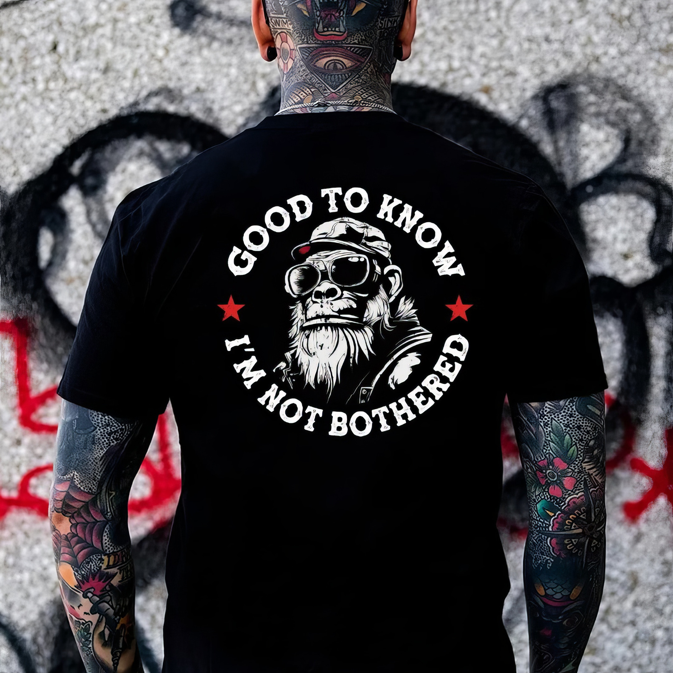 Monkey Good To Know I'M Not Bothered T-Shirt Father'S Day Present Ideas Monkey Good To Know I'M Not Bothered T-Shirt Father'S Day Present Ideas