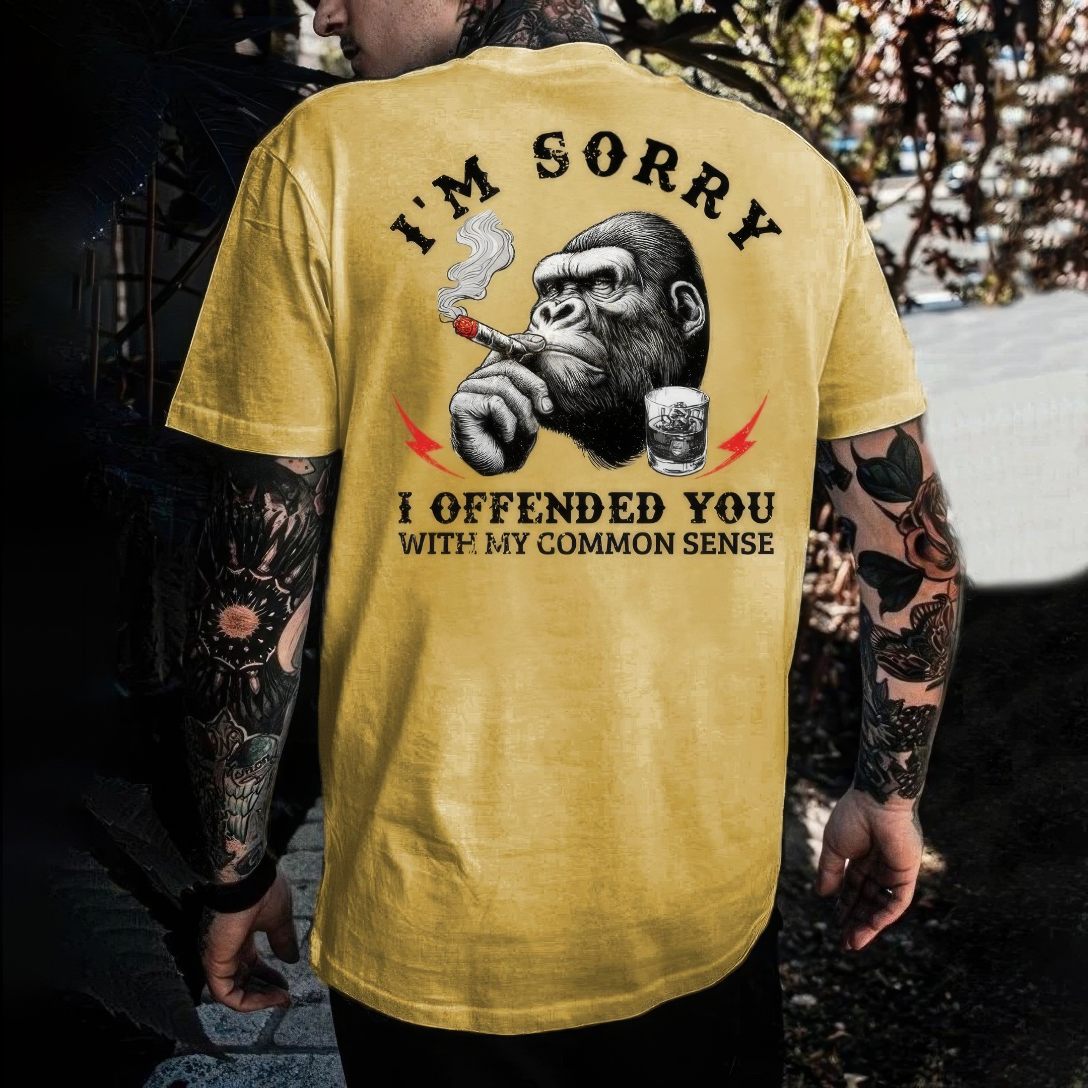 Monkey I'M Sorry I Offended You With My Common Sense T-Shirt Great Father'S Day Gifts Monkey I'M Sorry I Offended You With My Common Sense T-Shirt Great Father'S Day Gifts