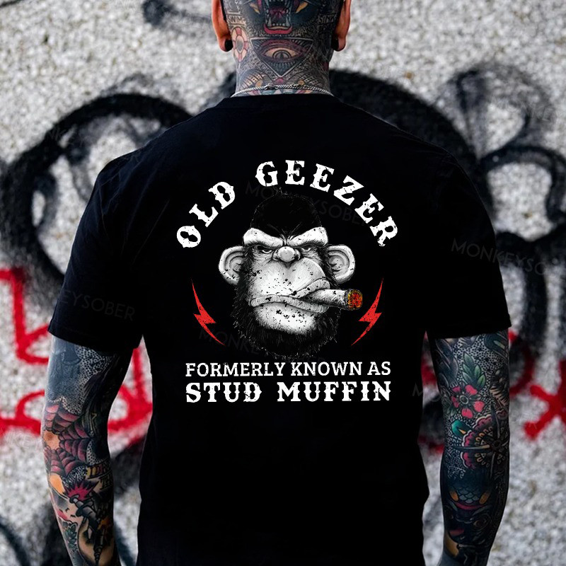 Monkey Old Geezer Formerly Known As Stud Muffin T-Shirt Gifts For Father In Law Monkey Old Geezer Formerly Known As Stud Muffin T-Shirt Gifts For Father In Law