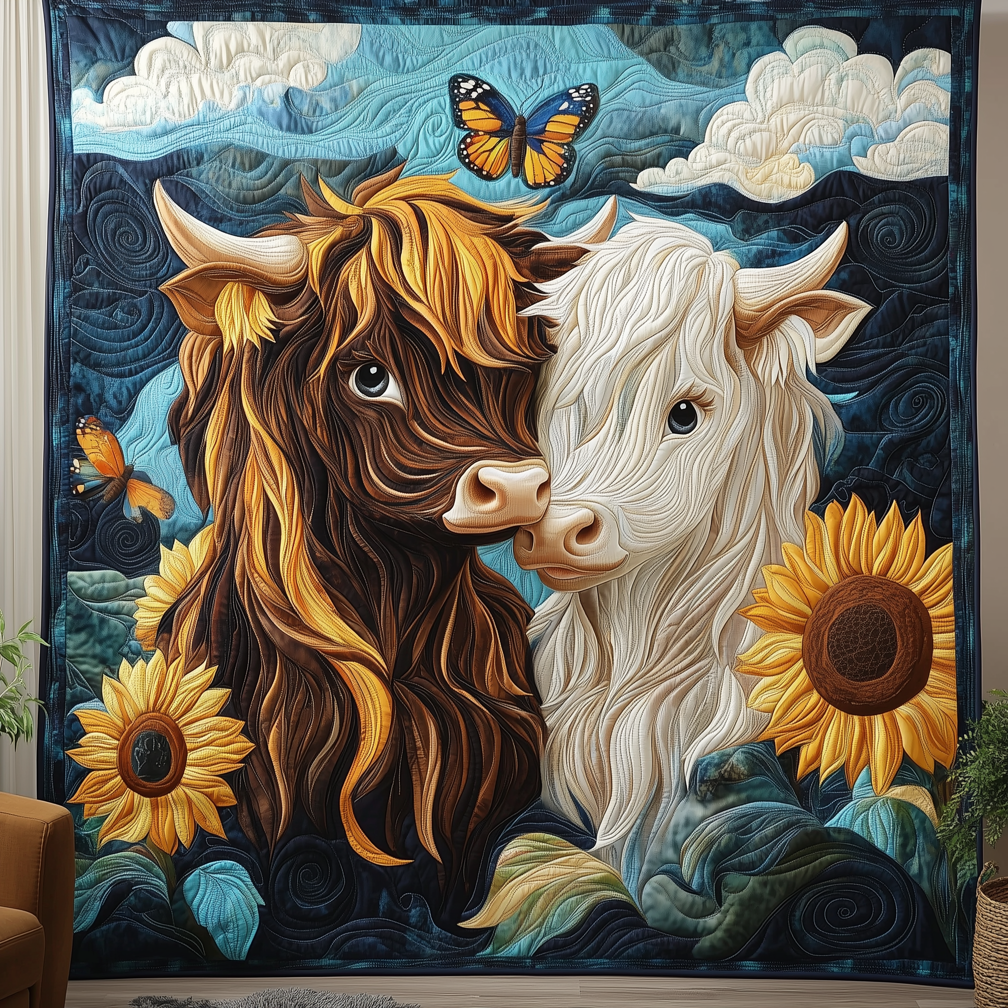 Moo Magic in the Sun Quilted Blanket Throw Blankets For Couch Ideas For Mother' Day Gifts Moo Magic in the Sun Quilted Blanket Throw Blankets For Couch Ideas For Mother' Day Gifts