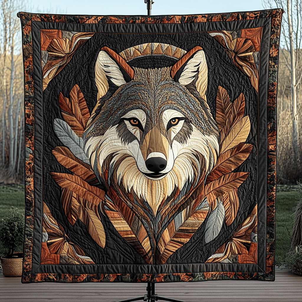 Moonlit Prowler Quilted Blanket Native American Themed Gifts Moonlit Prowler Quilted Blanket Native American Themed Gifts