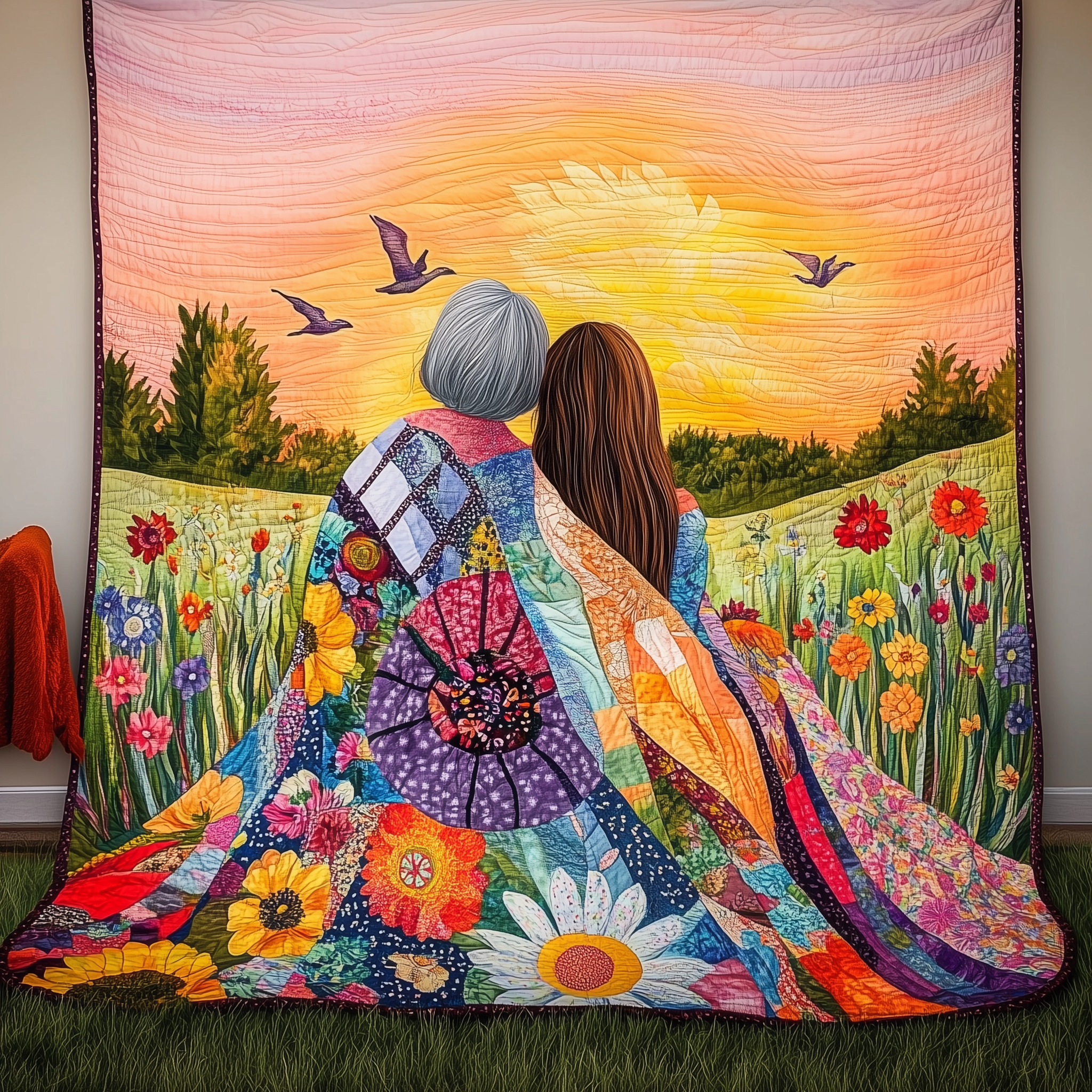 Mother & Daughter A Bond That Can't Be Broken Quilted Blanket Feel the Heart of Home with a Blanket That Embraces All Mother & Daughter A Bond That Can't Be Broken Quilted Blanket Feel the Heart of Home with a Blanket That Embraces All
