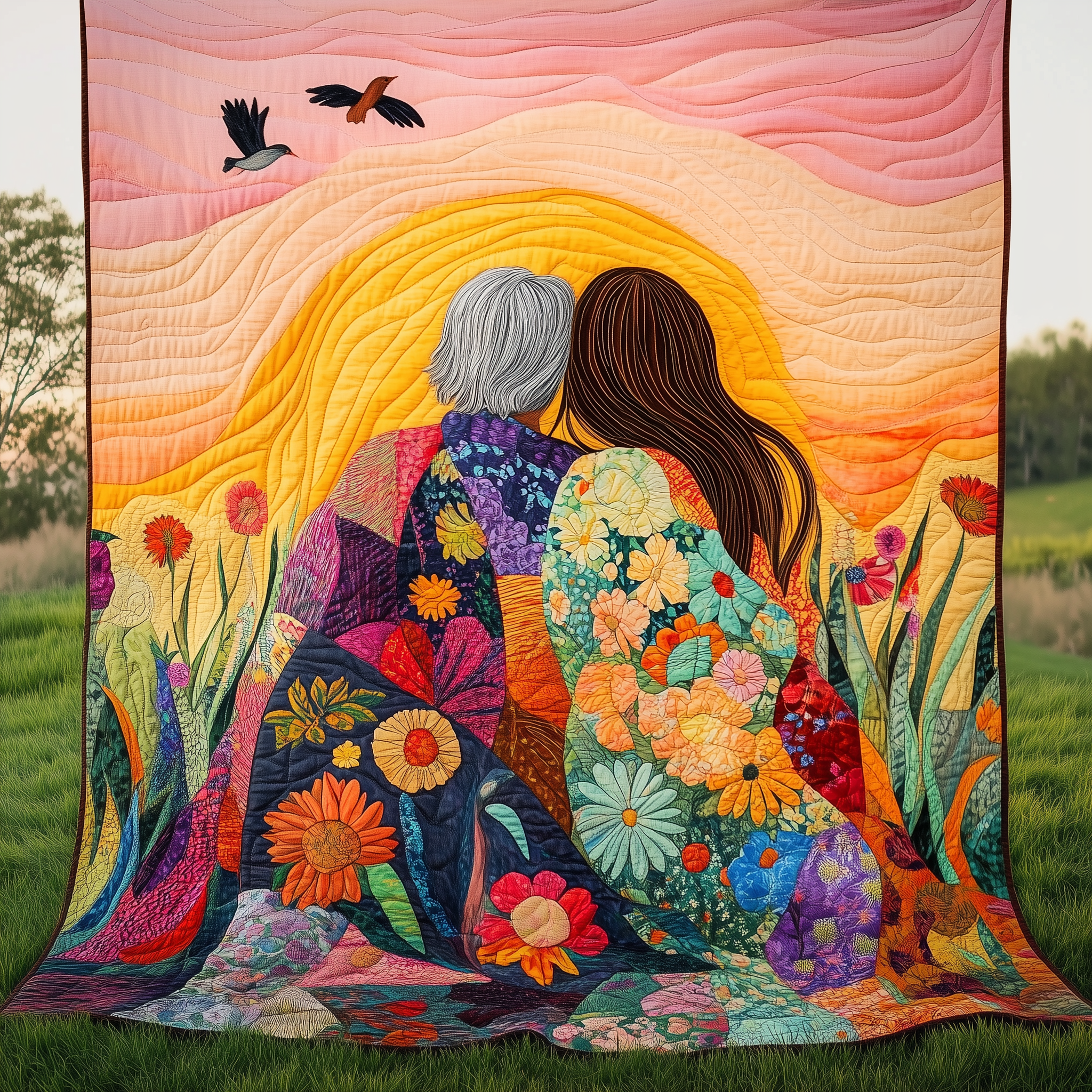 Mother & Daughter A Bond That Can't Be Broken Quilted Blanket Feel the Magic of Family Time with a Blanket That Fits All Mother & Daughter A Bond That Can't Be Broken Quilted Blanket Feel the Magic of Family Time with a Blanket That Fits All