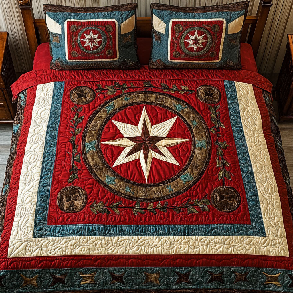 Mountain Trails Quilted Bedding Set Cowboy Christmas Gift Mountain Trails Quilted Bedding Set Cowboy Christmas Gift