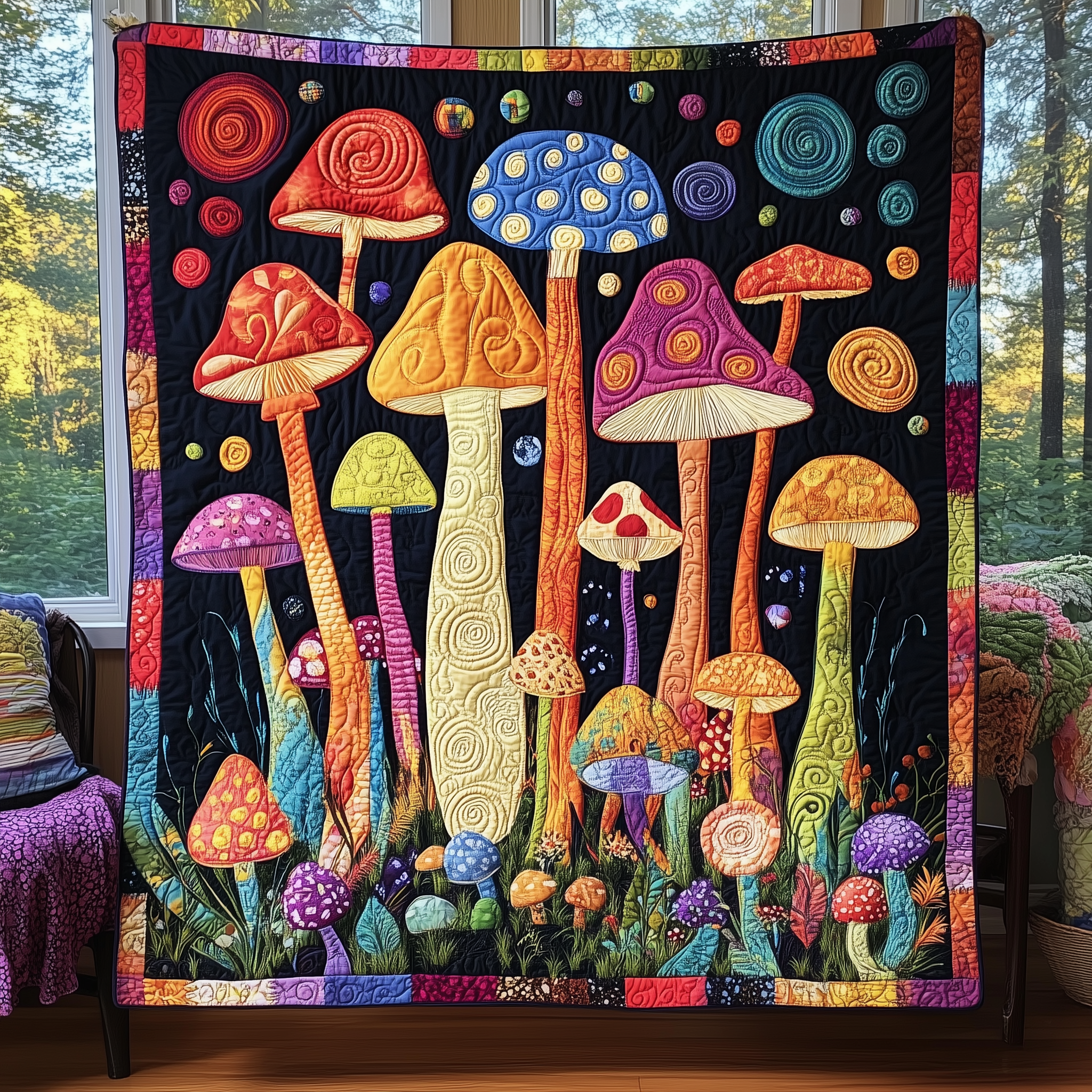 Mushroom Quilted Blanket Best Throw Blanket Gifts For Mushroom Lovers Mushroom Quilted Blanket Best Throw Blanket Gifts For Mushroom Lovers