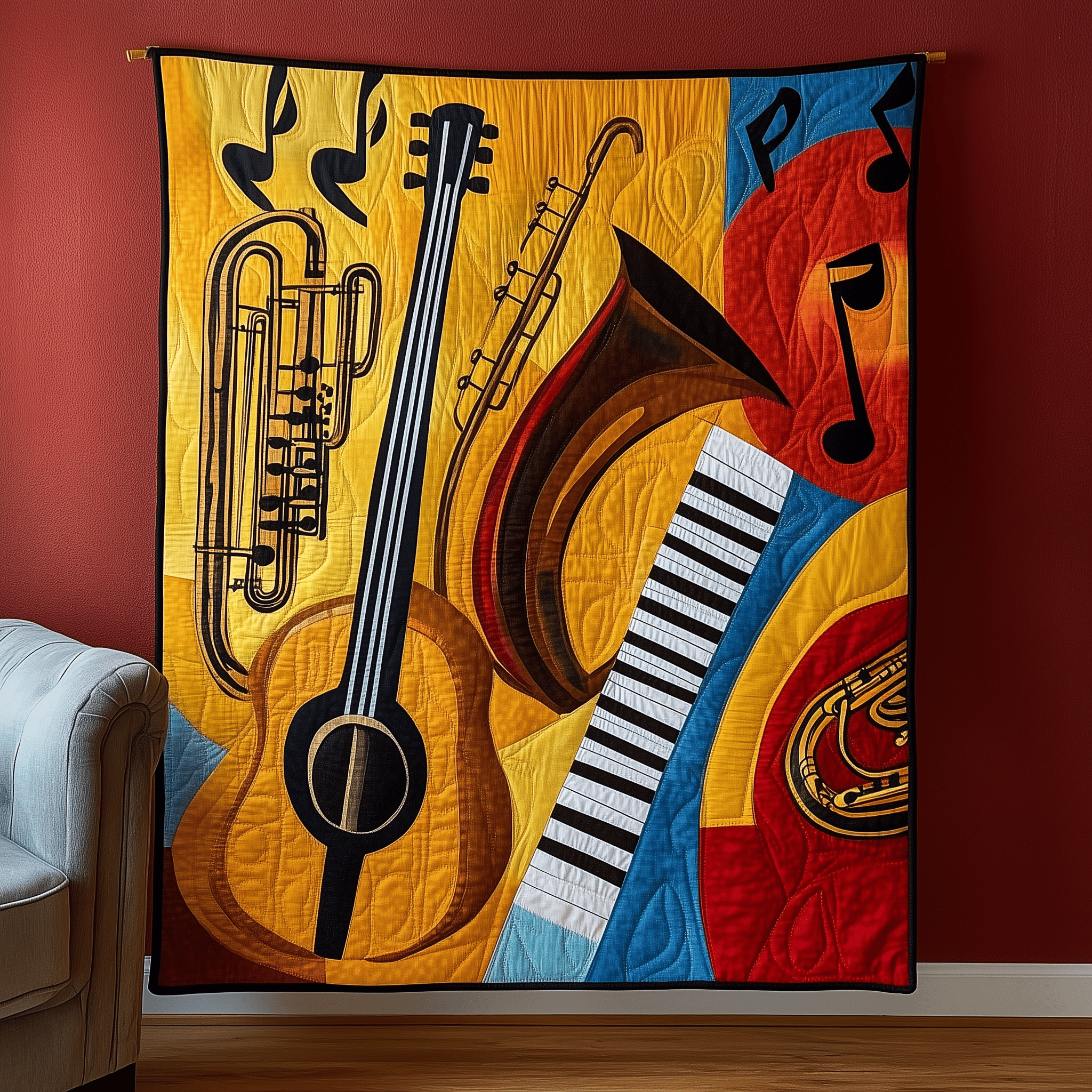 Music Symphony Quilted Blanket Enjoy Tailored Comfort with Our Exclusive Blanket Music Symphony Quilted Blanket Enjoy Tailored Comfort with Our Exclusive Blanket