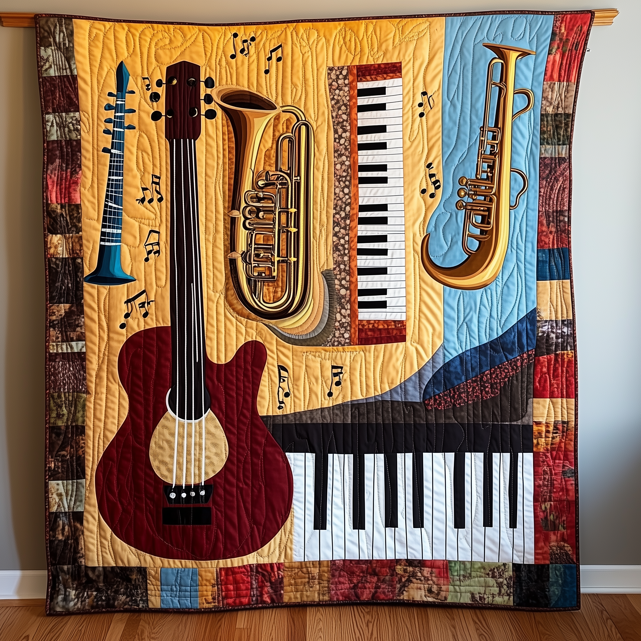 Music Symphony Quilted Blanket Feel the Heart of Home with a Blanket That Embraces All Music Symphony Quilted Blanket Feel the Heart of Home with a Blanket That Embraces All