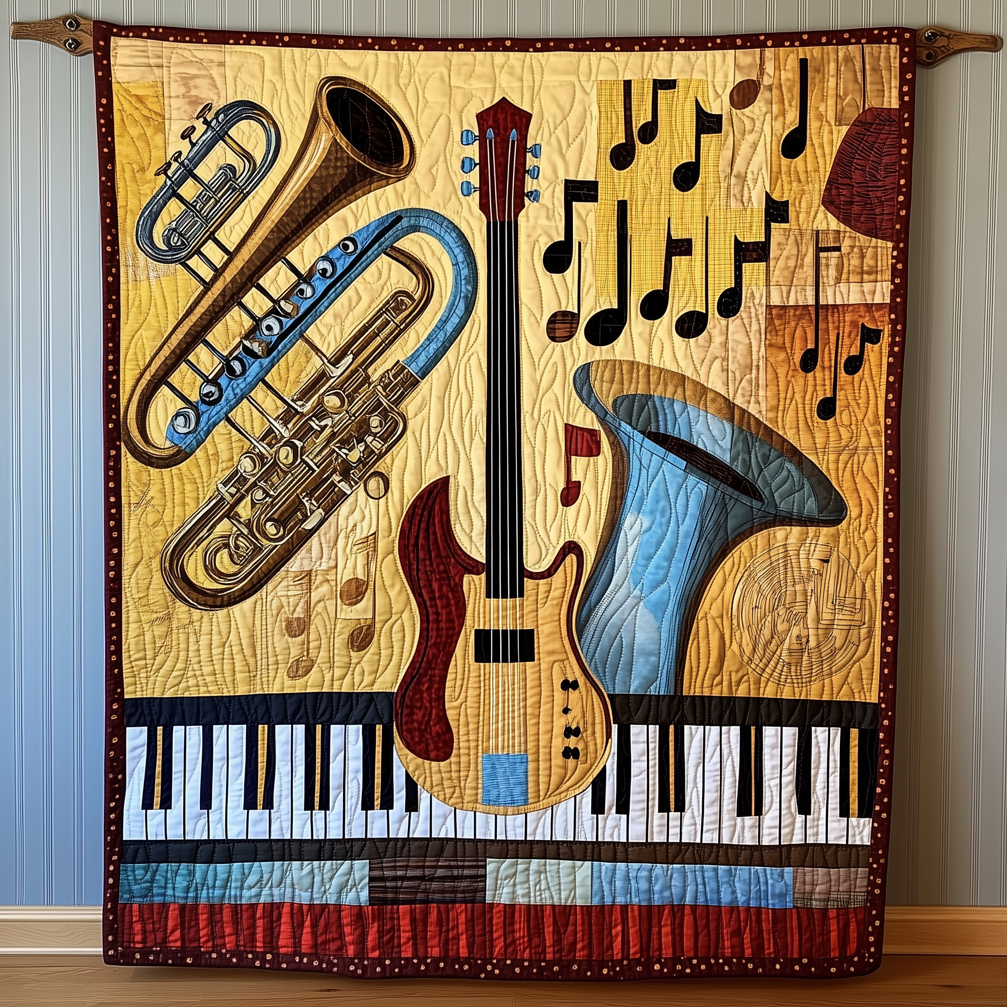 Music Symphony Quilted Blanket Feel Unique with a Blanket Made Just for You Music Symphony Quilted Blanket Feel Unique with a Blanket Made Just for You