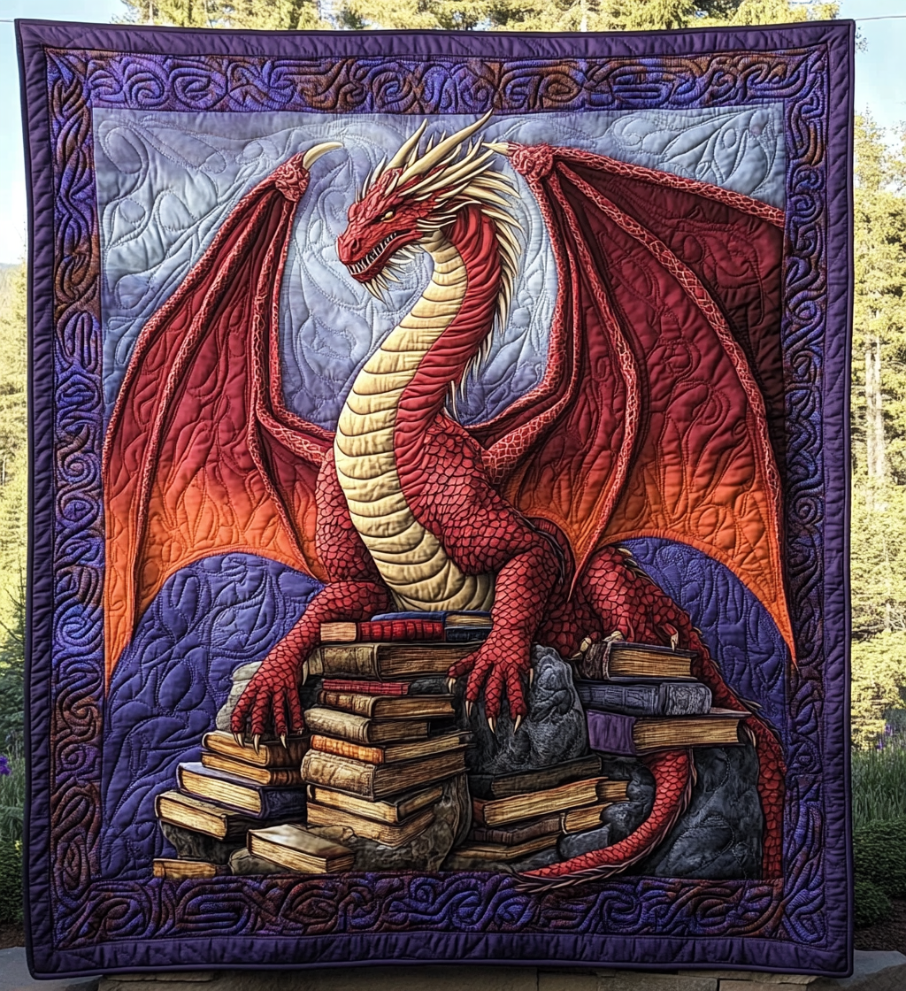 Mystic Ember Quilted Blanket Presents For Dragon Lovers Mystic Ember Quilted Blanket Presents For Dragon Lovers