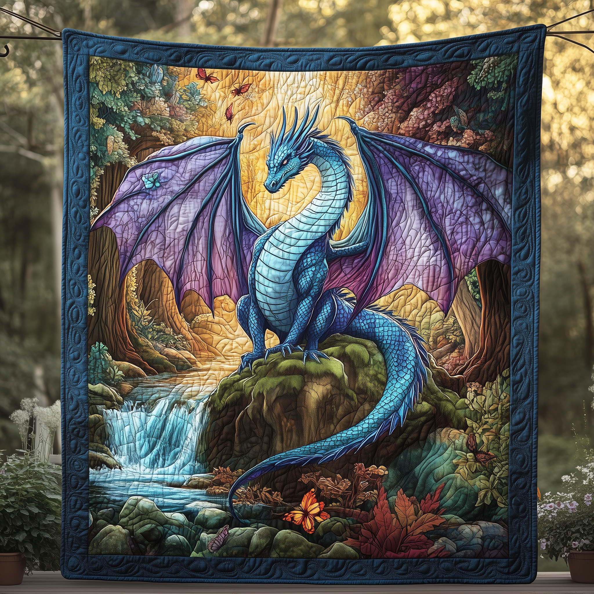 Mystic Falls Dragon Quilted Blanket Celebrate Your Individuality with a Blanket That Speaks to You Mystic Falls Dragon Quilted Blanket Celebrate Your Individuality with a Blanket That Speaks to You