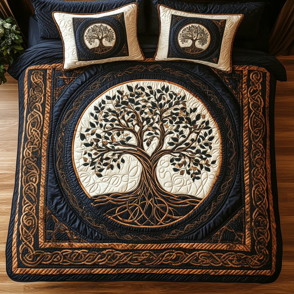 Mystic Forest Slumber Quilted Bedding Set Christmas Gift For Girlfriend Mystic Forest Slumber Quilted Bedding Set Christmas Gift For Girlfriend