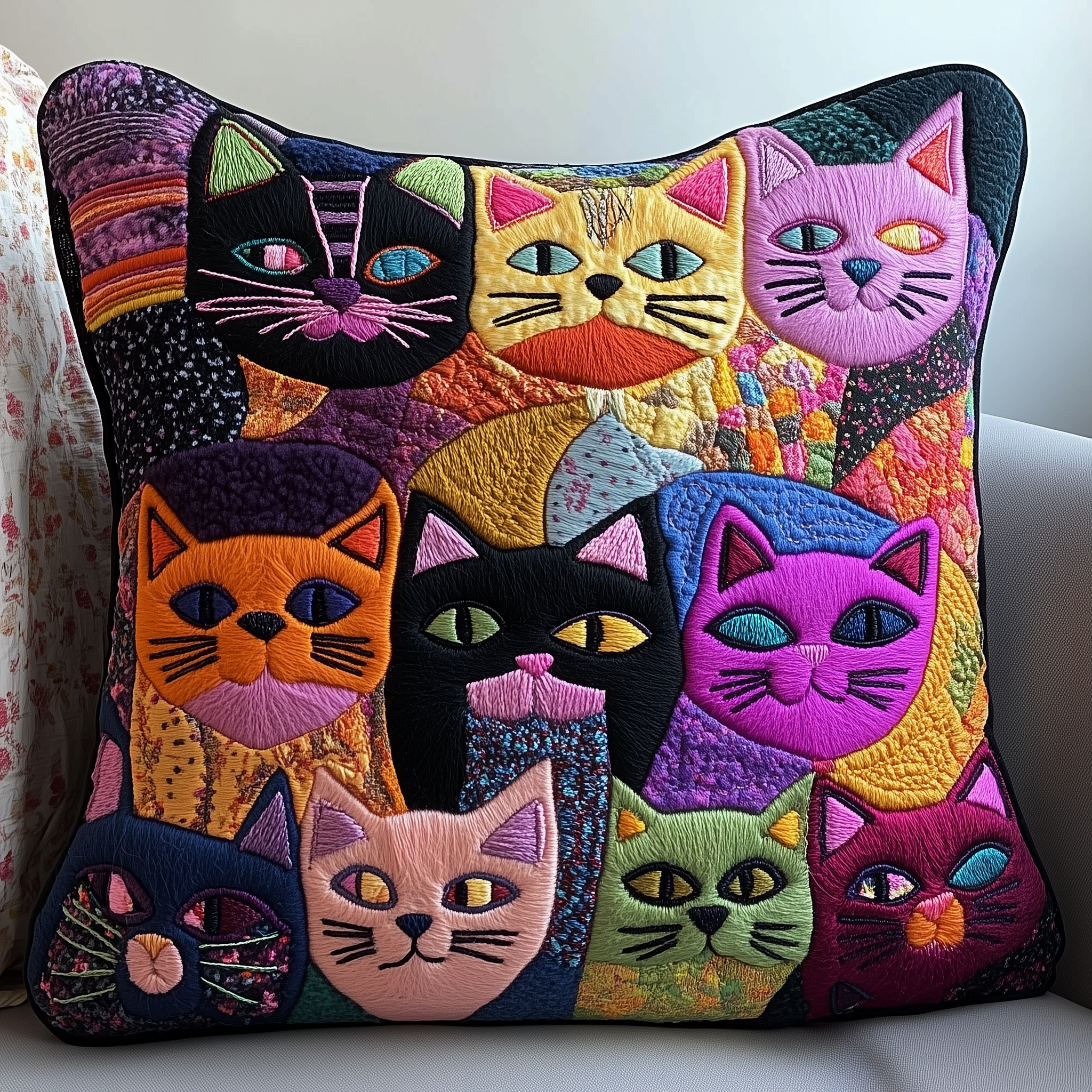Mystic Odd Cats Quilted Pillow Case Feel Calm and Cozy with Pillow Cases That Care Mystic Odd Cats Quilted Pillow Case Feel Calm and Cozy with Pillow Cases That Care
