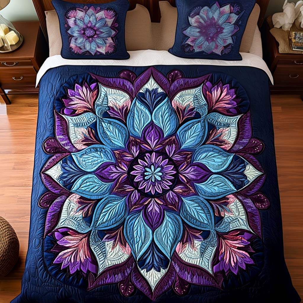 Mystic Petals Quilted Bedding Set Christmas Flower Gifts Mystic Petals Quilted Bedding Set Christmas Flower Gifts