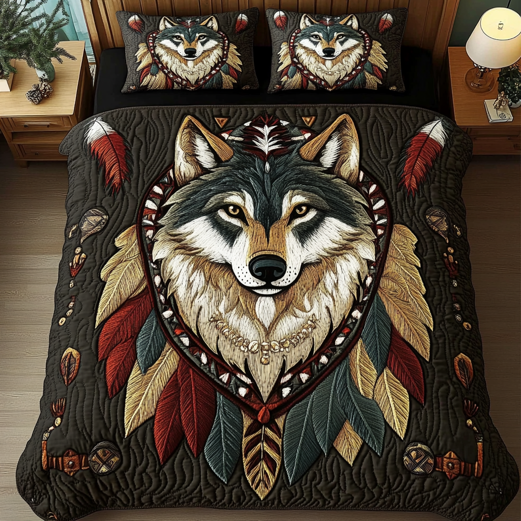 Mystic Prowl Quilted Bedding Set Christmas Gifts For Men Mystic Prowl Quilted Bedding Set Christmas Gifts For Men