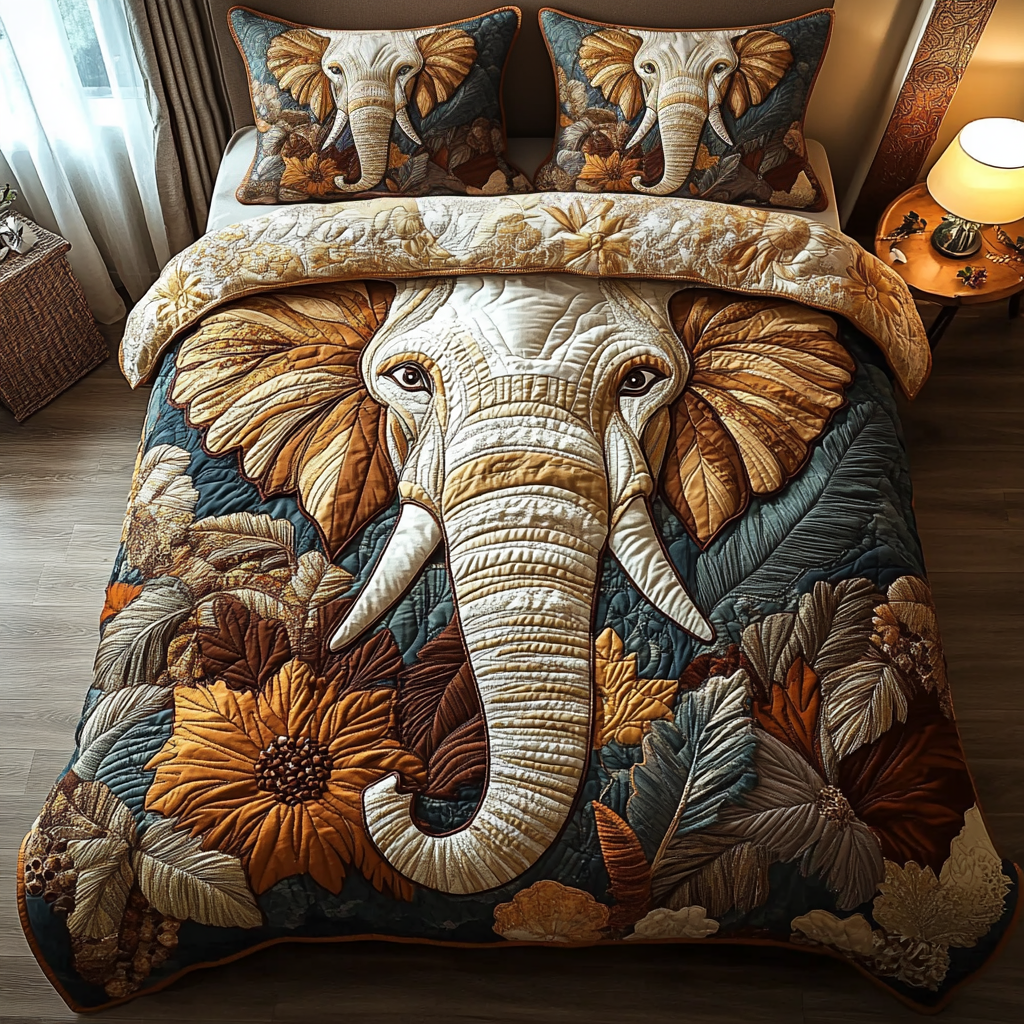 Mystic Tusk Quilted Bedding Set Elephant Anniversary Gifts Mystic Tusk Quilted Bedding Set Elephant Anniversary Gifts