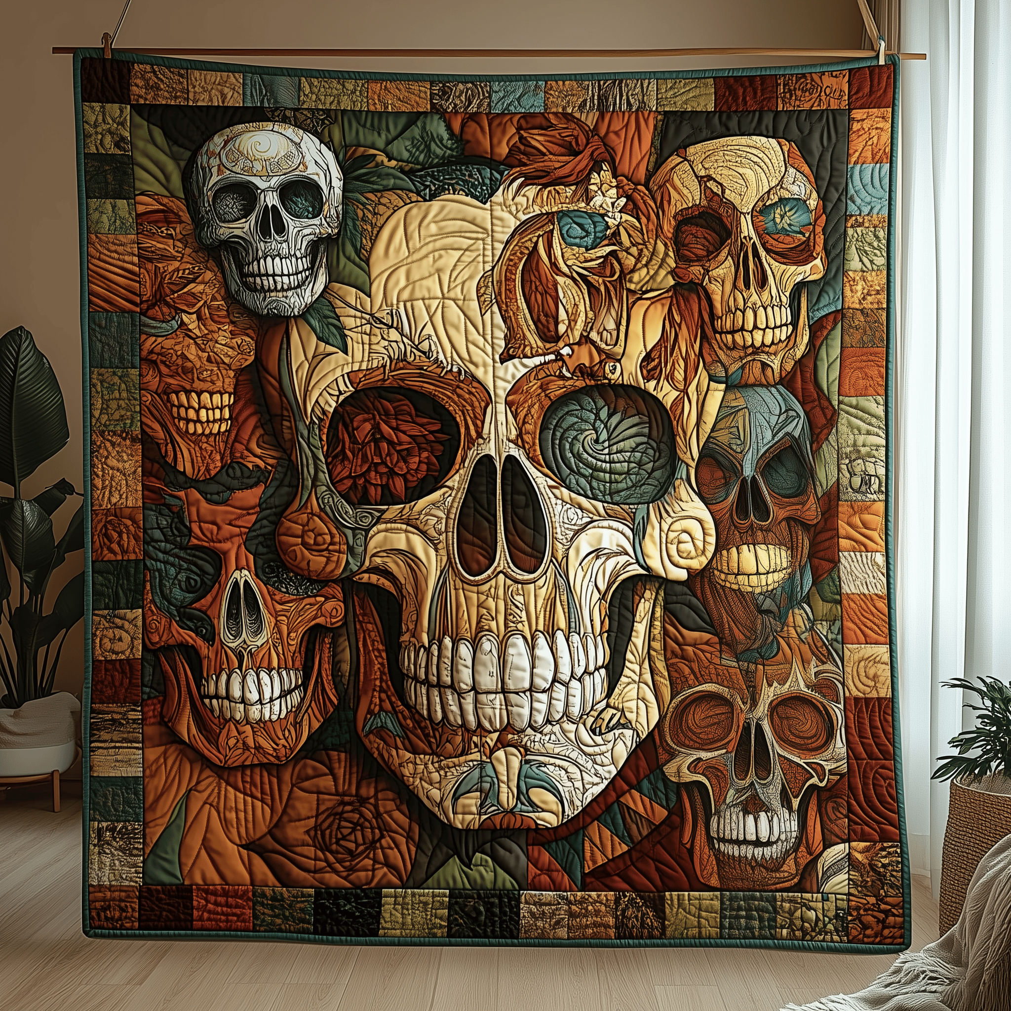 Mystique Skulls Quilted Blanket Feel Inspired by a Blanket That's Anything But Ordinary Mystique Skulls Quilted Blanket Feel Inspired by a Blanket That's Anything But Ordinary
