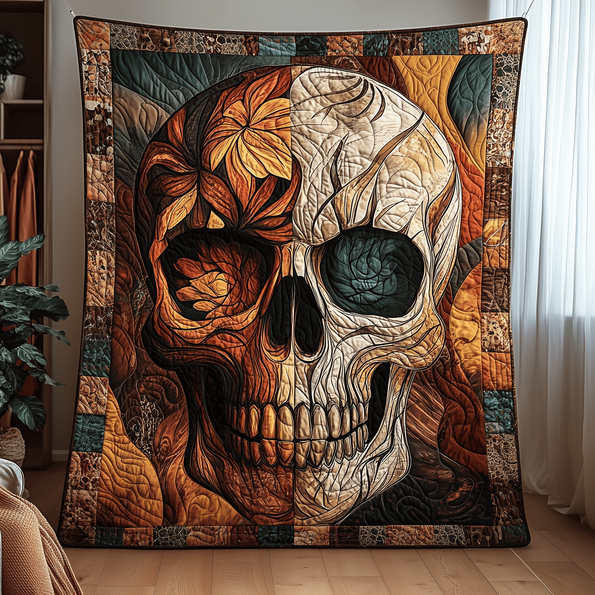 Mystique Solo Skull Quilted Blanket From Sofa to Bed, a Blanket That Does It All Mystique Solo Skull Quilted Blanket From Sofa to Bed, a Blanket That Does It All