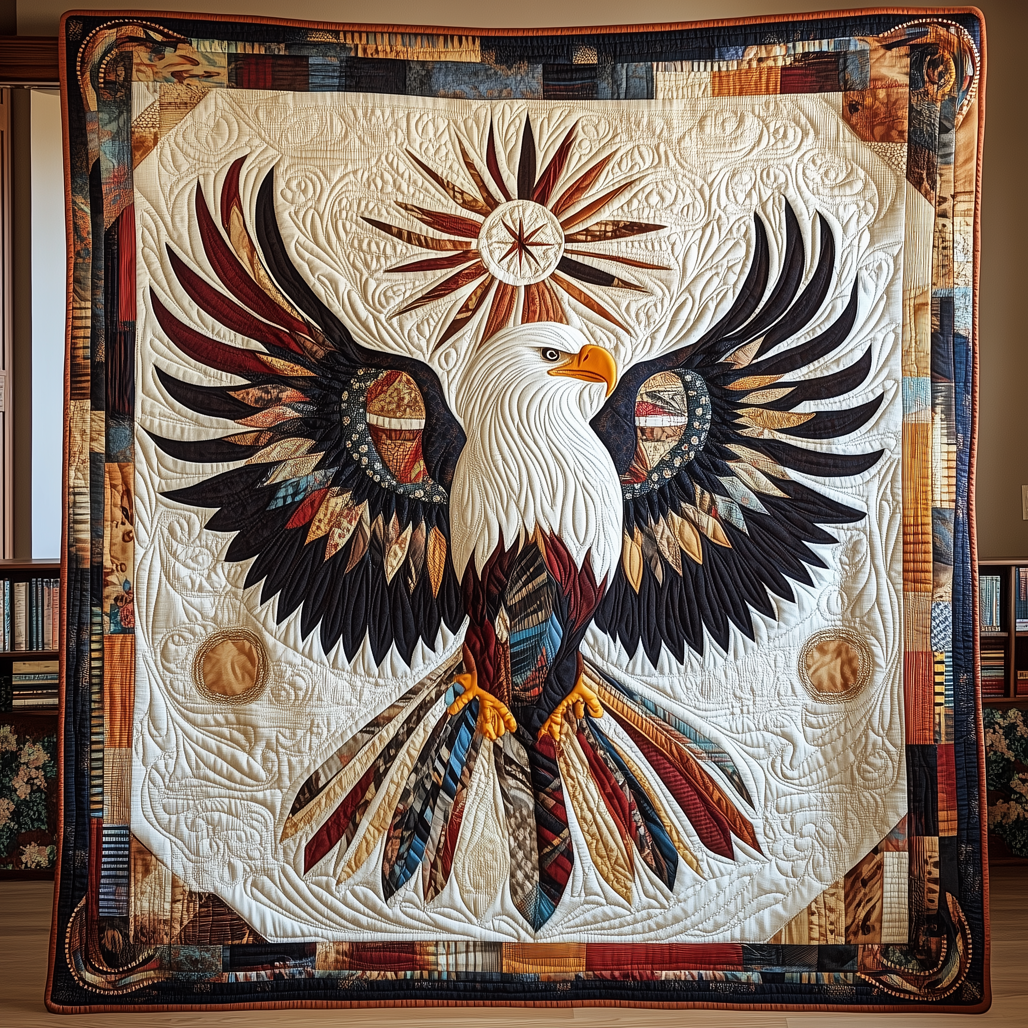 Native Eagle Protector Quilted Blanket Best Throw Blanket Eagle Items Gifts Native Eagle Protector Quilted Blanket Best Throw Blanket Eagle Items Gifts