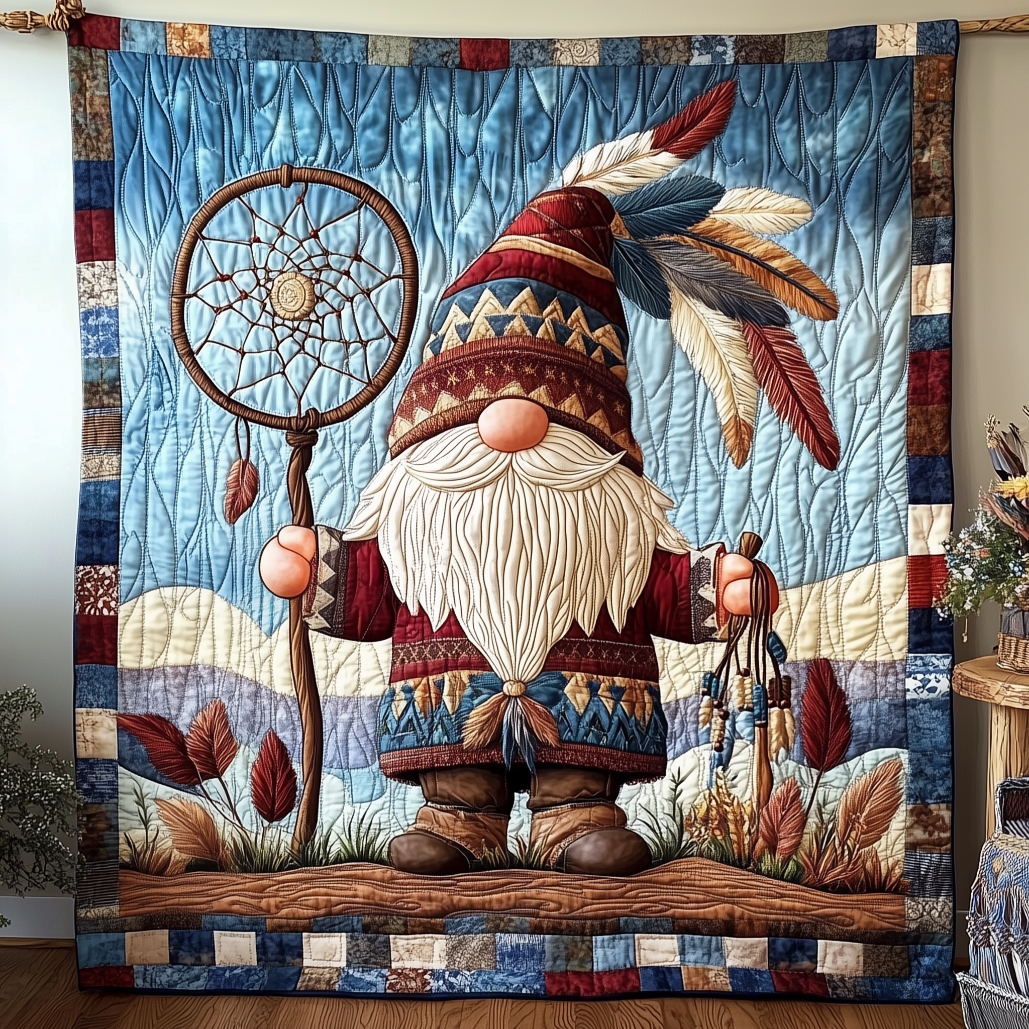 Native Gnome Quilted Blanket Throw Blankets For Couch Daughter Presents From Mum Native Gnome Quilted Blanket Throw Blankets For Couch Daughter Presents From Mum