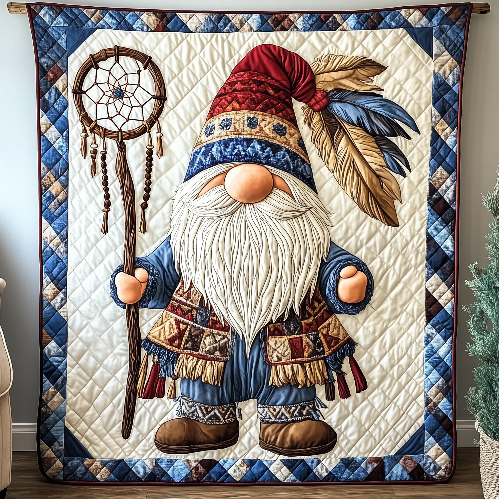 Native Gnome Quilted Blanket Throw Blankets For Couch Mother And Daughter Presents Native Gnome Quilted Blanket Throw Blankets For Couch Mother And Daughter Presents