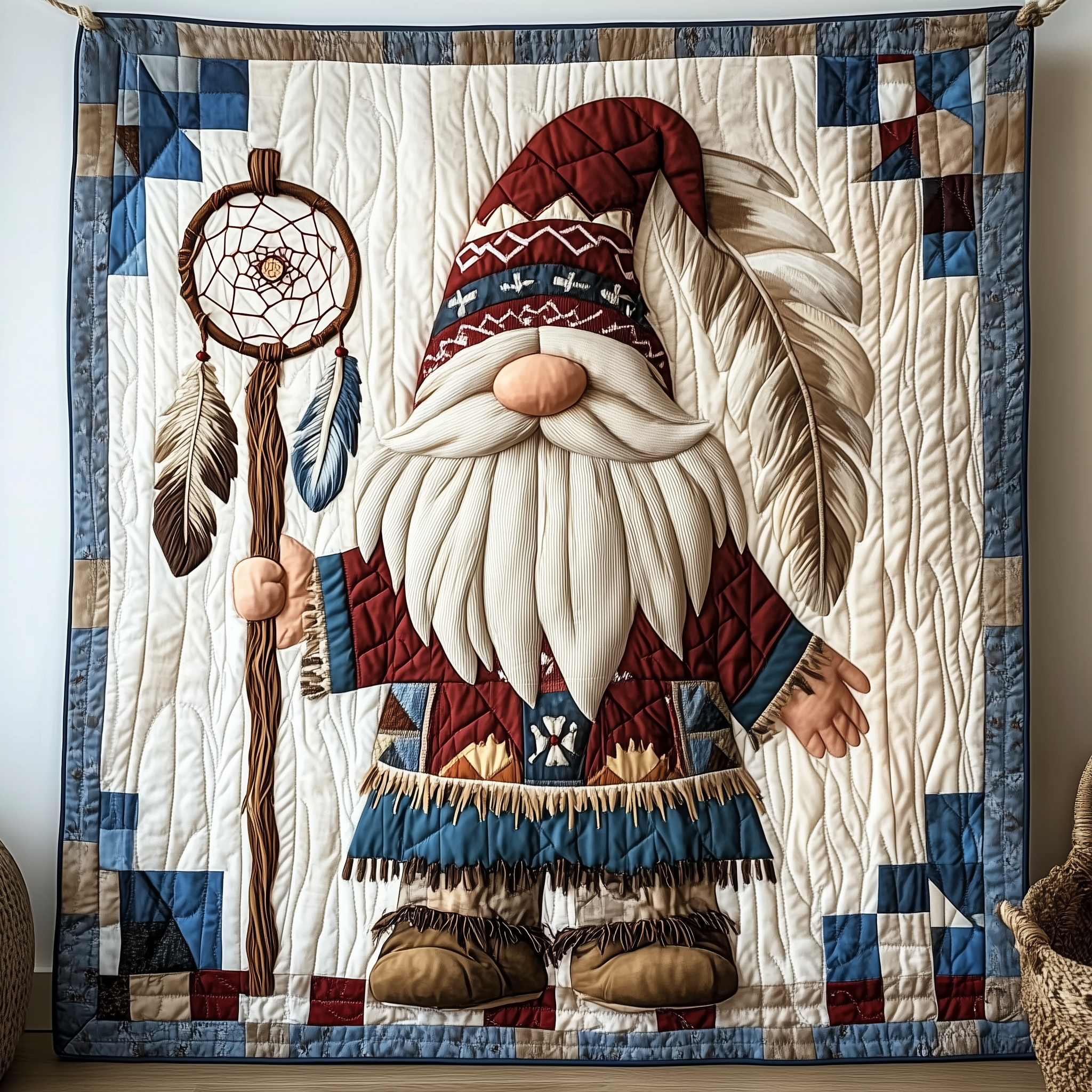Native Gnome Quilted Blanket Throw Blankets For Couch Mummy Daughter Gifts Native Gnome Quilted Blanket Throw Blankets For Couch Mummy Daughter Gifts
