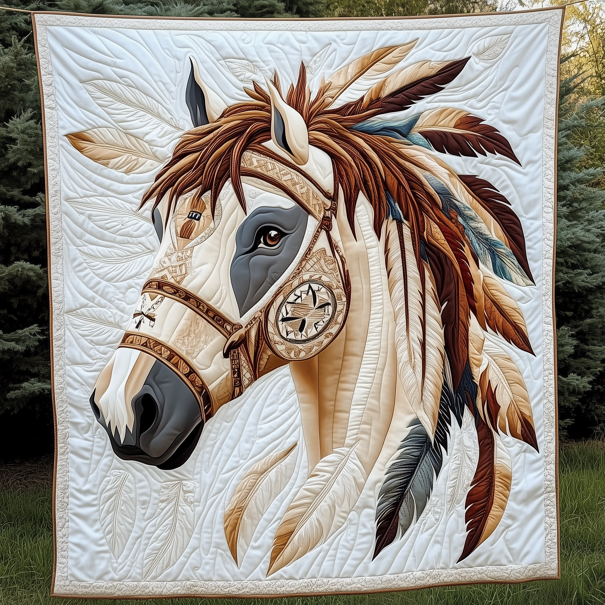 Native Horse Quilted Blanket Throw Blankets For Couch Best Gifts For Horse Lovers Native Horse Quilted Blanket Throw Blankets For Couch Best Gifts For Horse Lovers