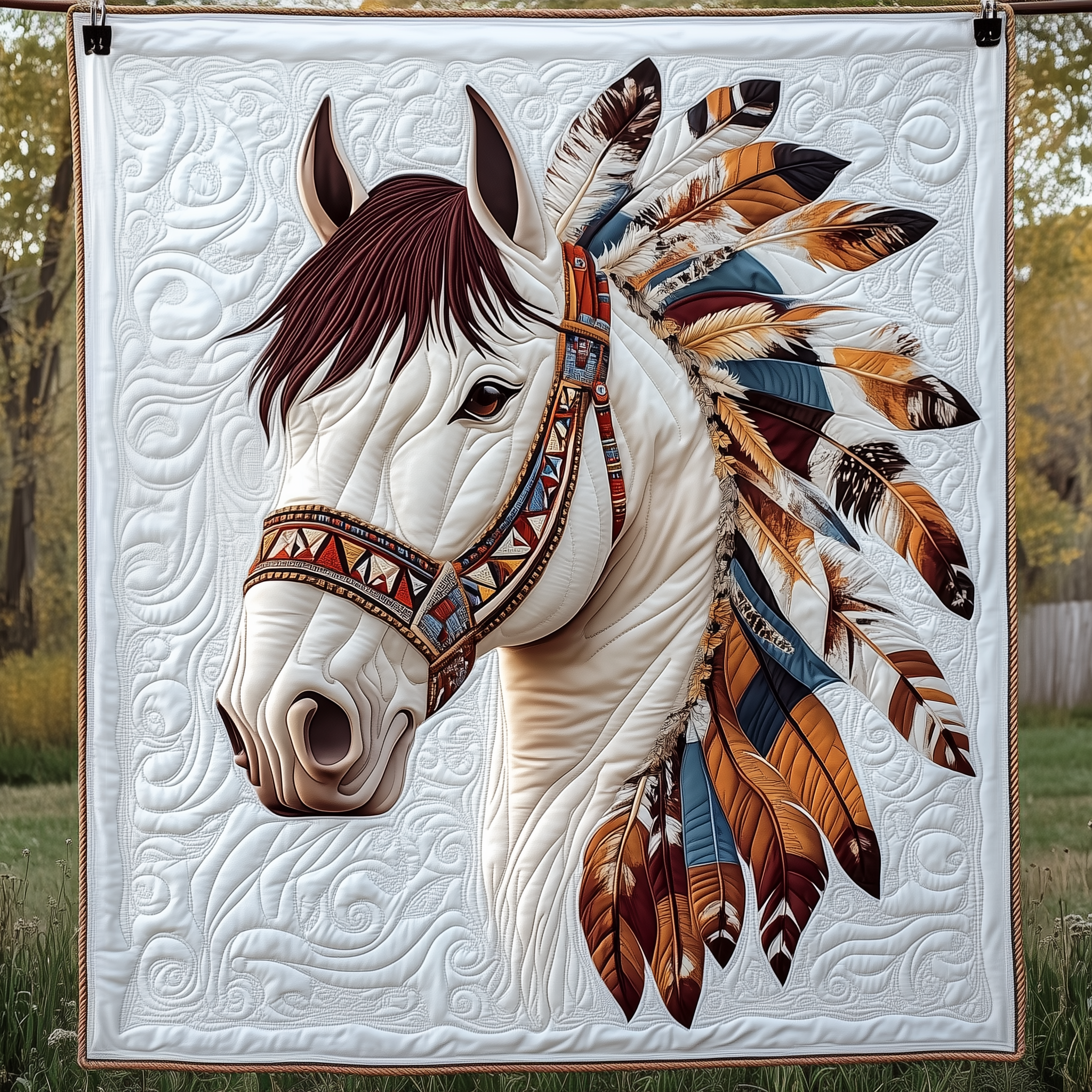 Native Horse Quilted Blanket Throw Blankets For Couch Unique Gifts For Horse Lovers Native Horse Quilted Blanket Throw Blankets For Couch Unique Gifts For Horse Lovers