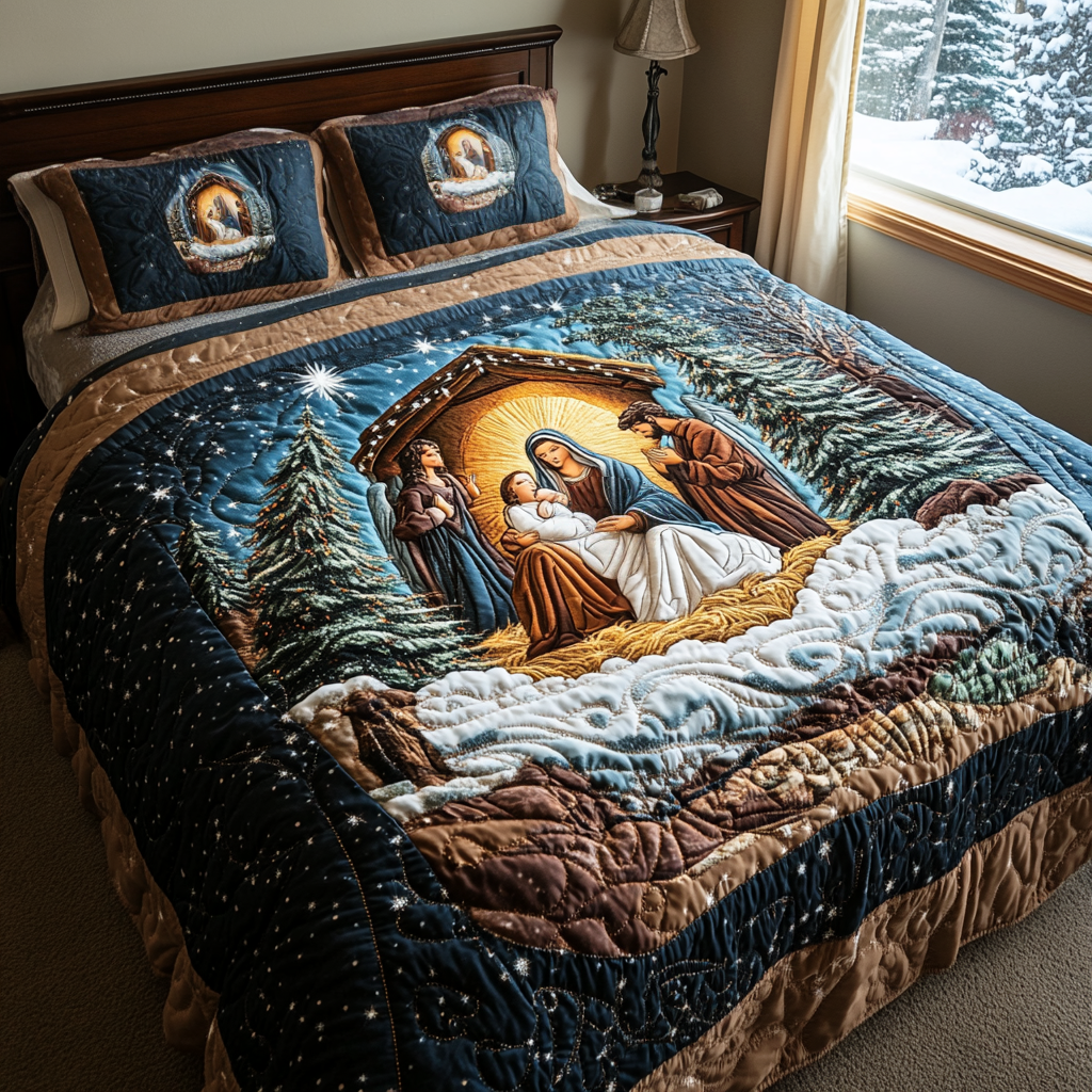 Nativity Peace Quilted Bedding Set Secret Santa Gift Ideas Nativity Peace Quilted Bedding Set Secret Santa Gift Ideas