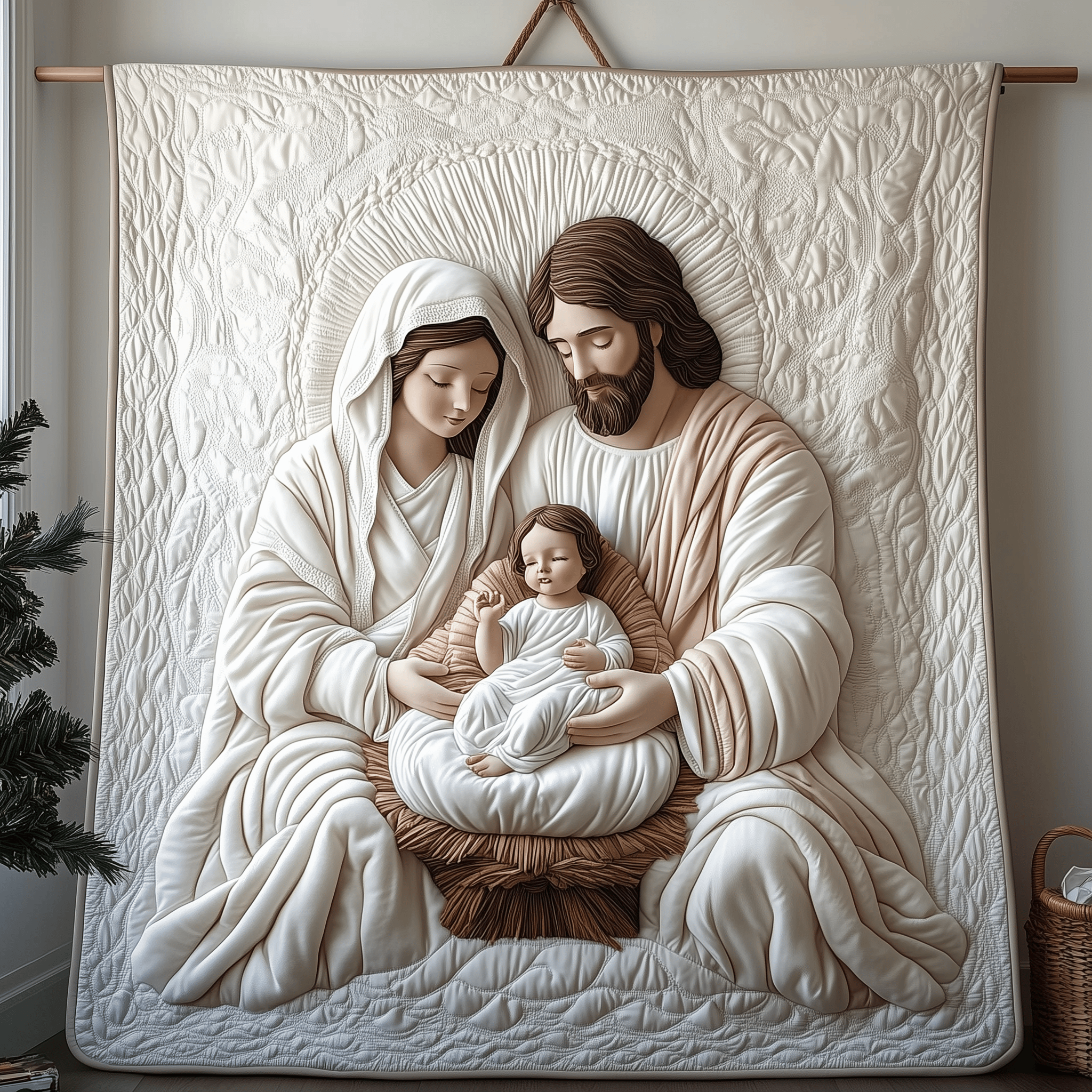 Nativity Quilted Blanket Feel the Elegance of a Blanket That's Truly Yours Nativity Quilted Blanket Feel the Elegance of a Blanket That's Truly Yours