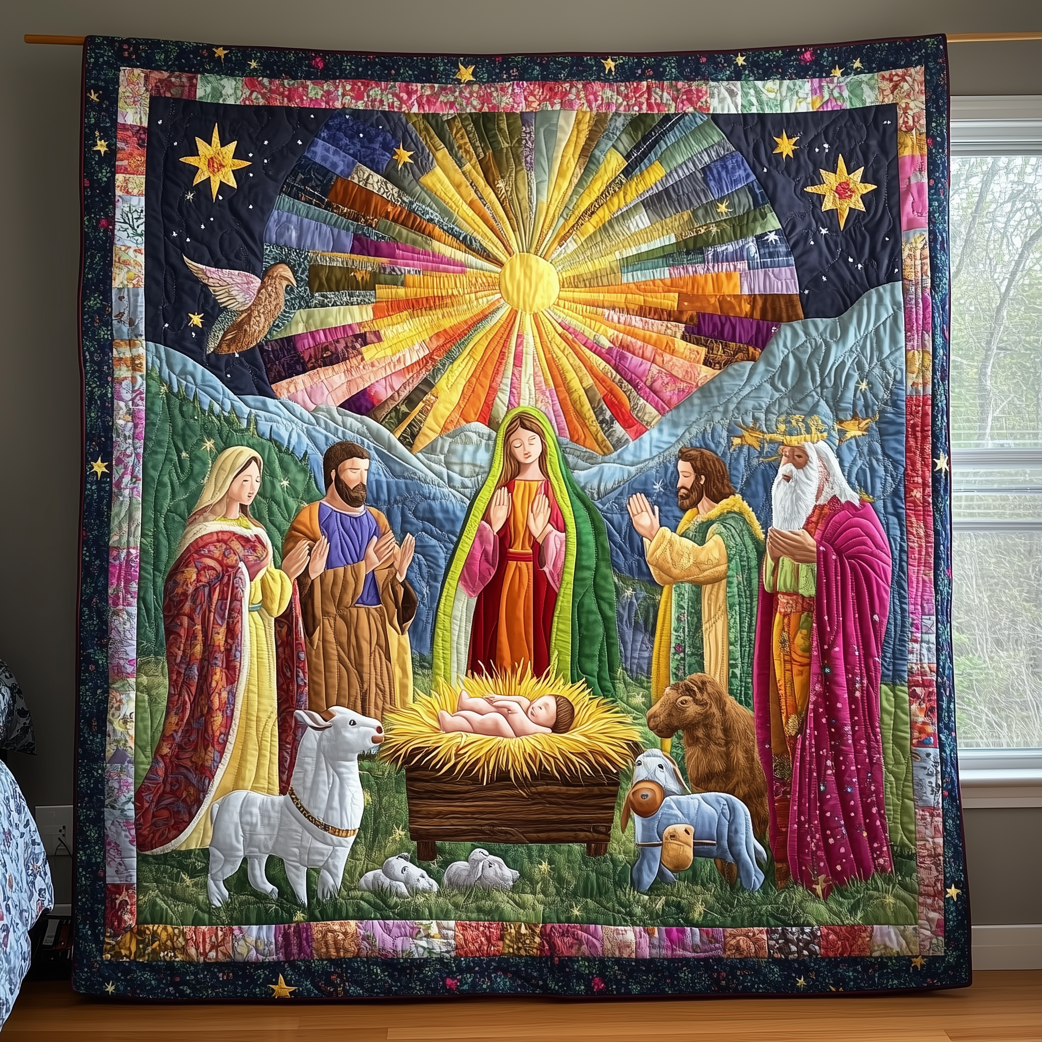 Nativity Scene Quilted Blanket Bring the Family Together with a Blanket Everyone Loves Nativity Scene Quilted Blanket Bring the Family Together with a Blanket Everyone Loves