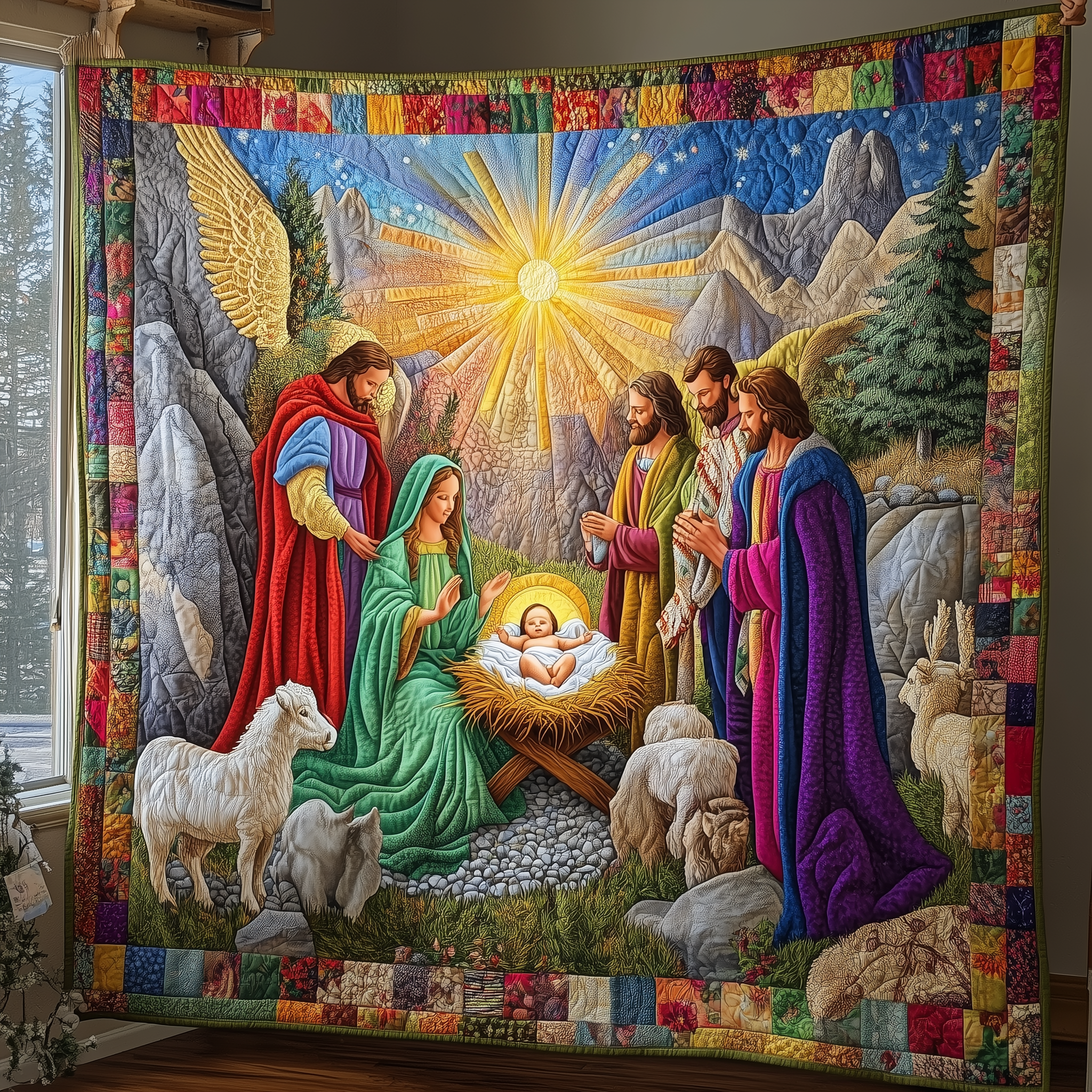 Nativity Scene Quilted Blanket Feel Closer to Your Loved Ones with a Shared Blanket Nativity Scene Quilted Blanket Feel Closer to Your Loved Ones with a Shared Blanket