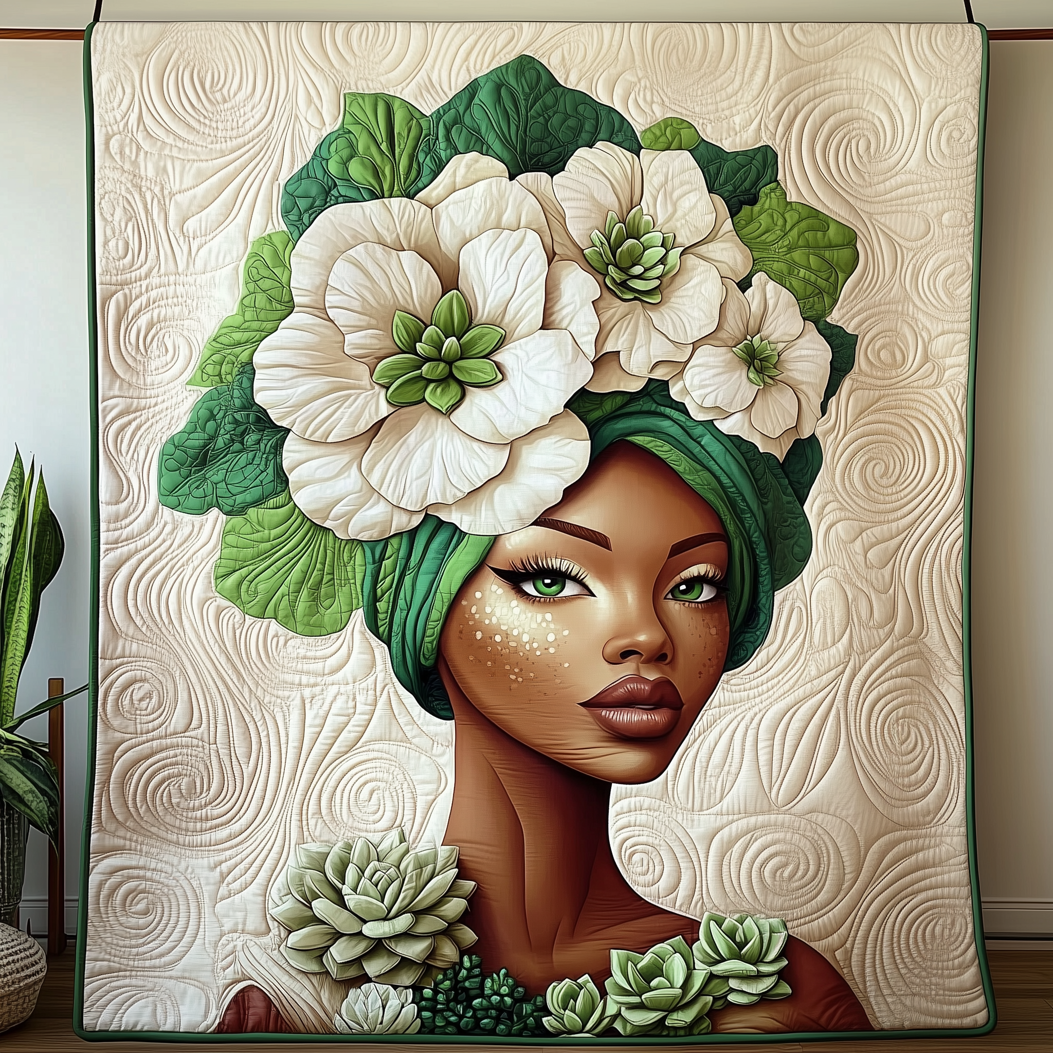 Natural Lady Quilted Blanket Unique Throw Blanket Item Merch African American Black History Month Gift Women Natural Lady Quilted Blanket Unique Throw Blanket Item Merch African American Black History Month Gift Women