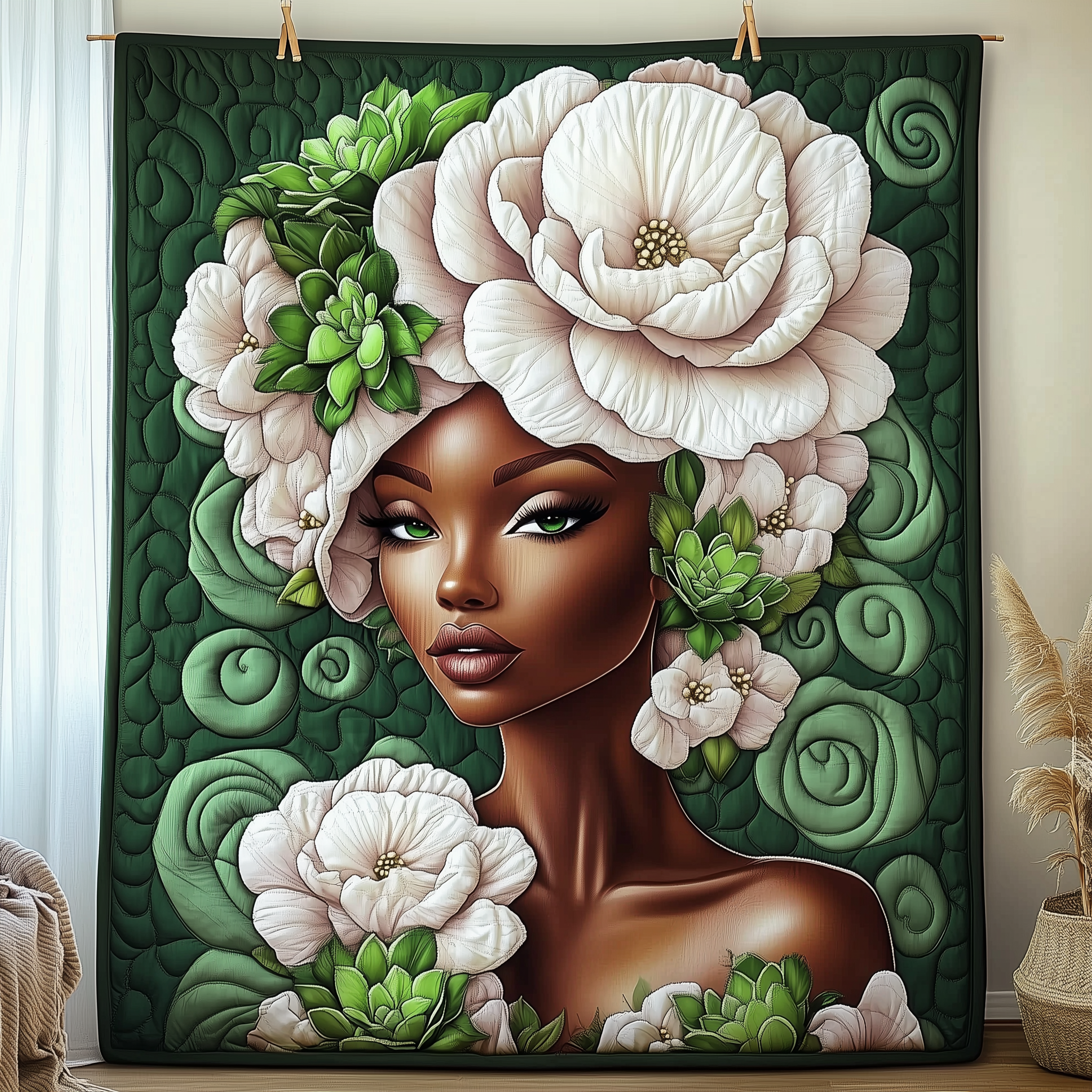 Natural Lady Quilted Blanket Unique Throw Blanket Item Merch Unique African American Black Pride Gifts Natural Lady Quilted Blanket Unique Throw Blanket Item Merch Unique African American Black Pride Gifts