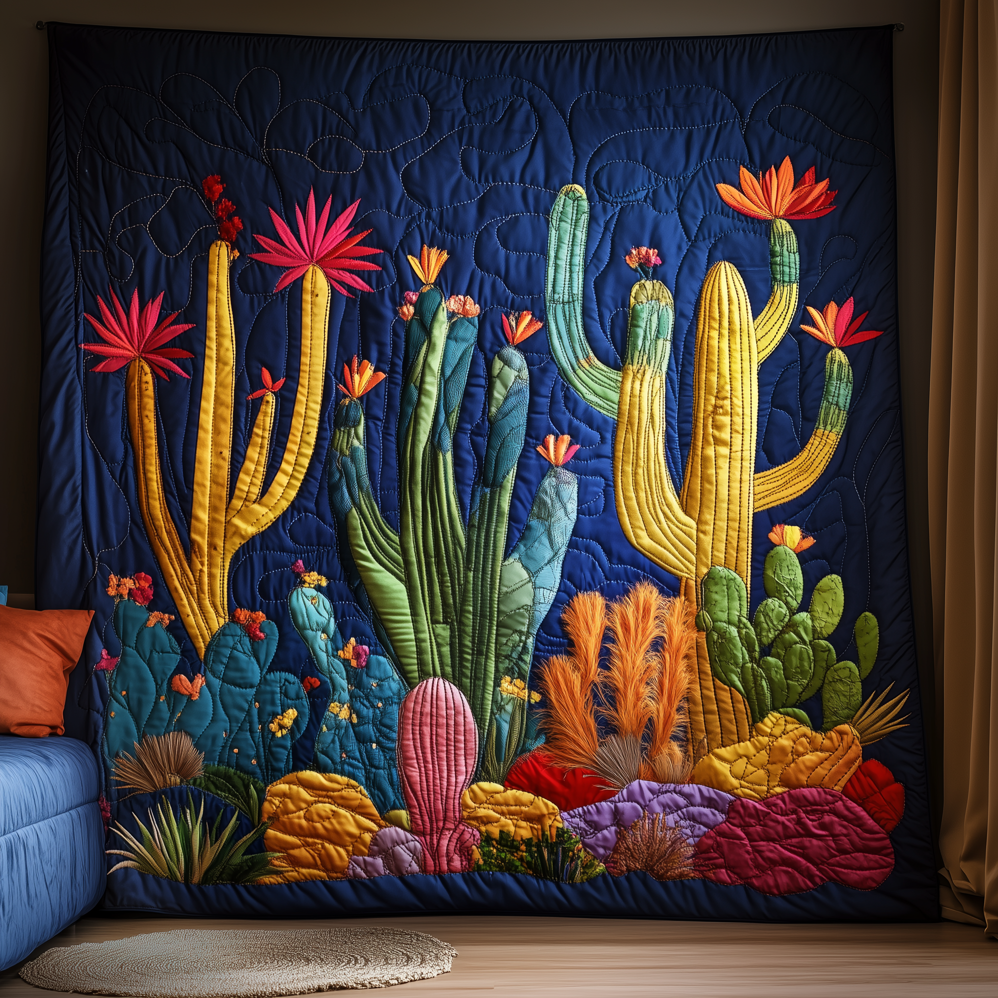 Night Blooming Cactus Quilted Blanket Best Throw Blanket Gifts For Mother In Law Night Blooming Cactus Quilted Blanket Best Throw Blanket Gifts For Mother In Law