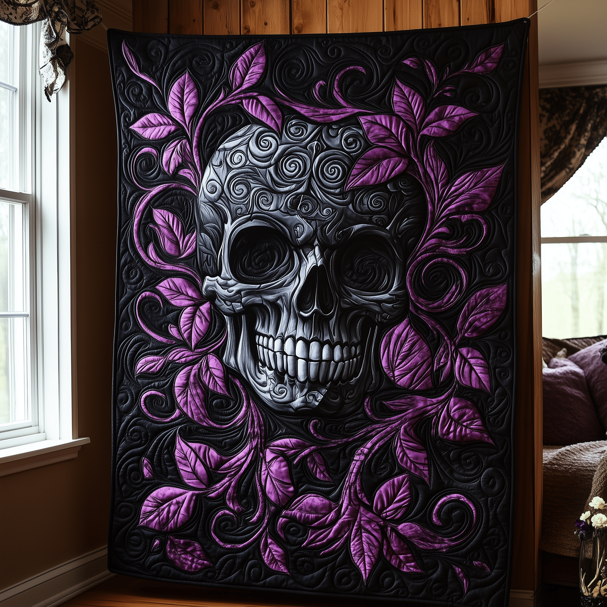 Nightbloom Skull Quilted Blanket Create Warm Memories with Our Blanket for All Ages Nightbloom Skull Quilted Blanket Create Warm Memories with Our Blanket for All Ages
