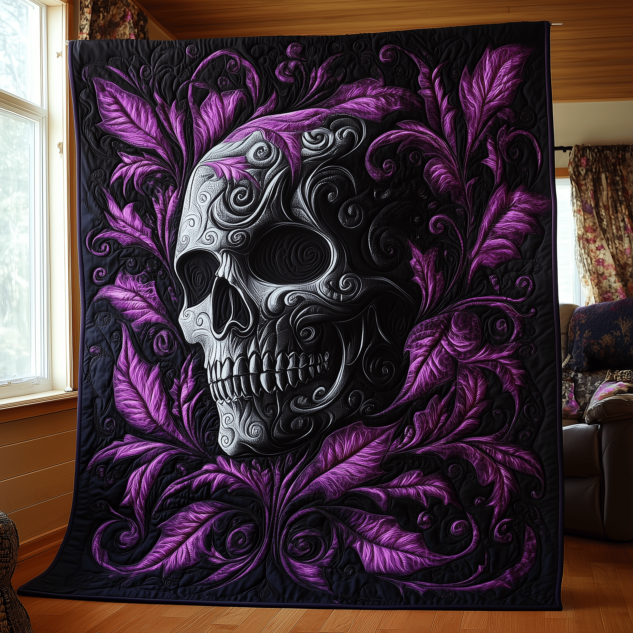 Nightbloom Skull Quilted Blanket Enjoy Tailored Comfort with Our Exclusive Blanket Nightbloom Skull Quilted Blanket Enjoy Tailored Comfort with Our Exclusive Blanket