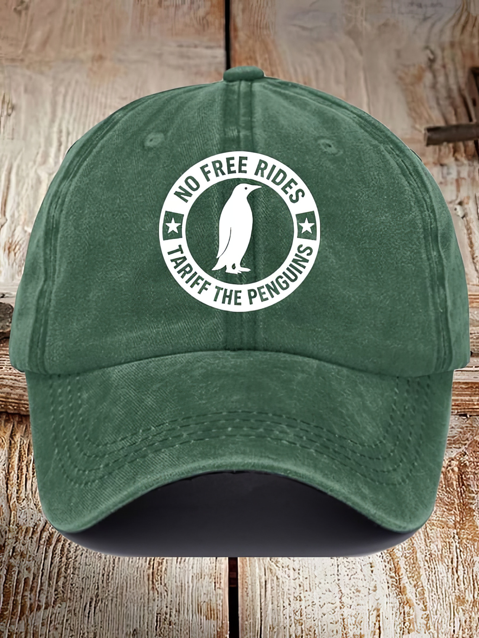 No Free Rides Tariff The Penguins Print Hat Penguins Protest Hat FDT Merch No Free Rides Tariff The Penguins Print Hat Penguins Protest Hat FDT Merch
